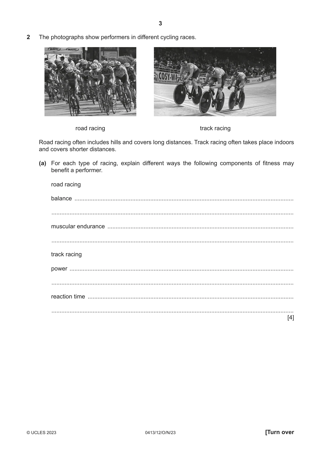 Cambridge IGCSE Physical Education 0413 2023 Oct/Nov Paper 1 · Variant 2 question paper, page 3 of 16