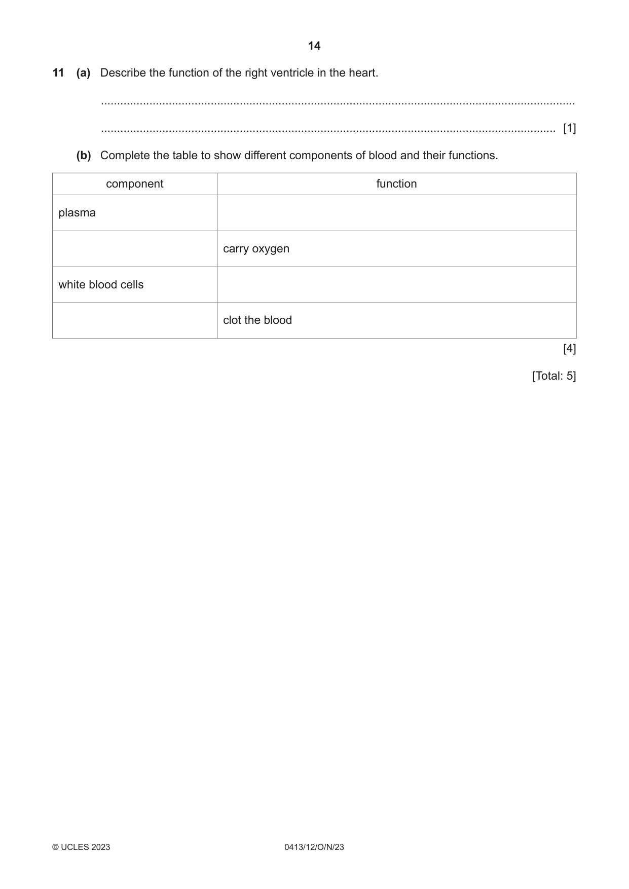 Cambridge IGCSE Physical Education 0413 2023 Oct/Nov Paper 1 · Variant 2 question paper, page 14 of 16