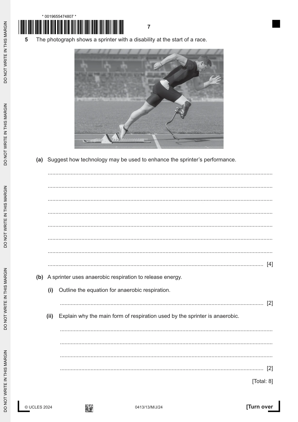 Cambridge IGCSE Physical Education 0413 2024 May/June Paper 1 · Variant 3 question paper, page 7 of 16