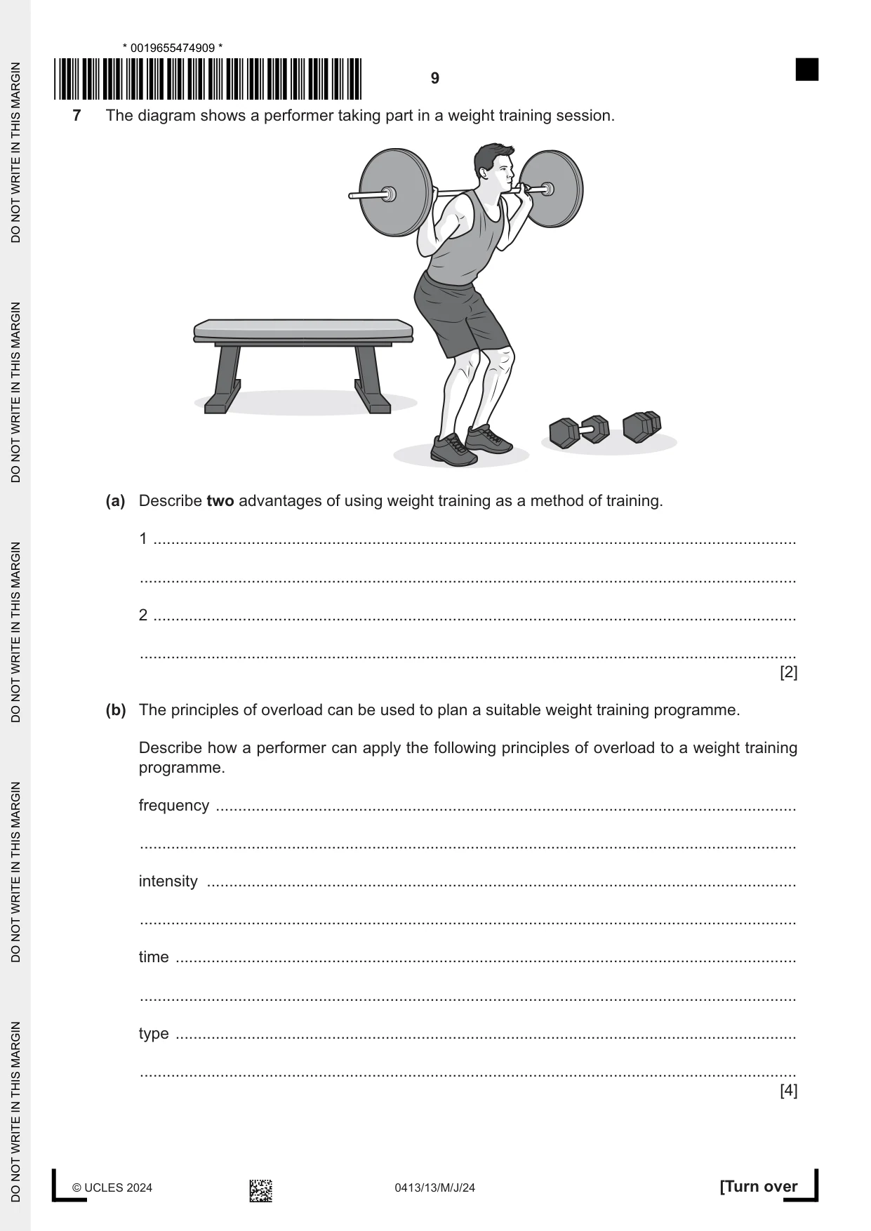Cambridge IGCSE Physical Education 0413 2024 May/June Paper 1 · Variant 3 question paper, page 9 of 16