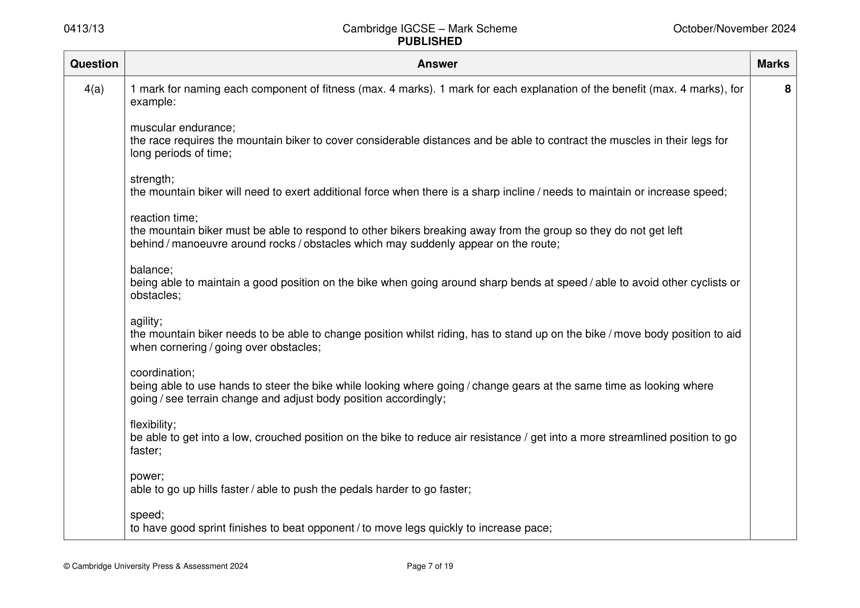 Mark scheme, page 7 of 19