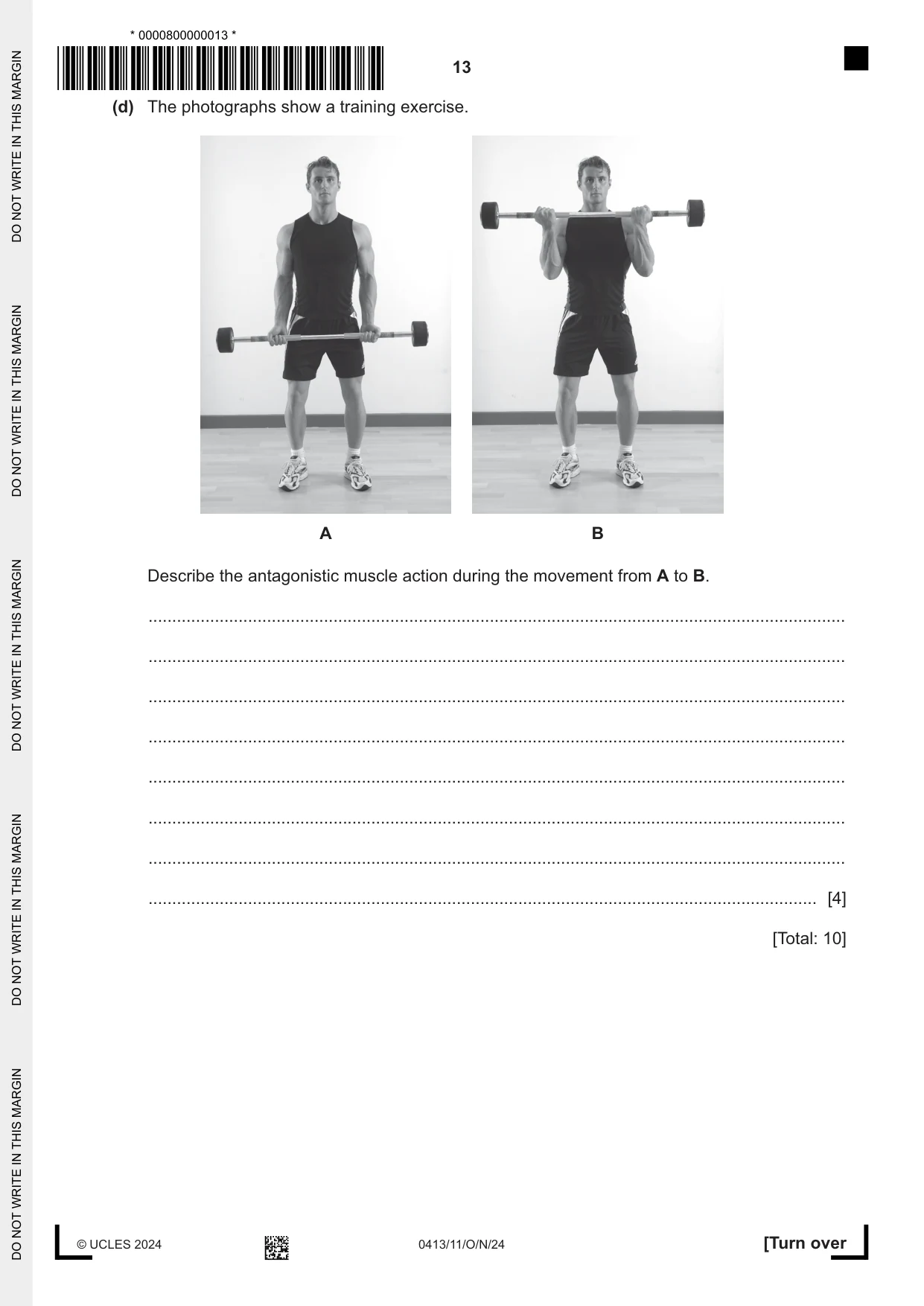 Cambridge IGCSE Physical Education 0413 2024 Oct/Nov Paper 1 · Variant 1 question paper, page 13 of 16