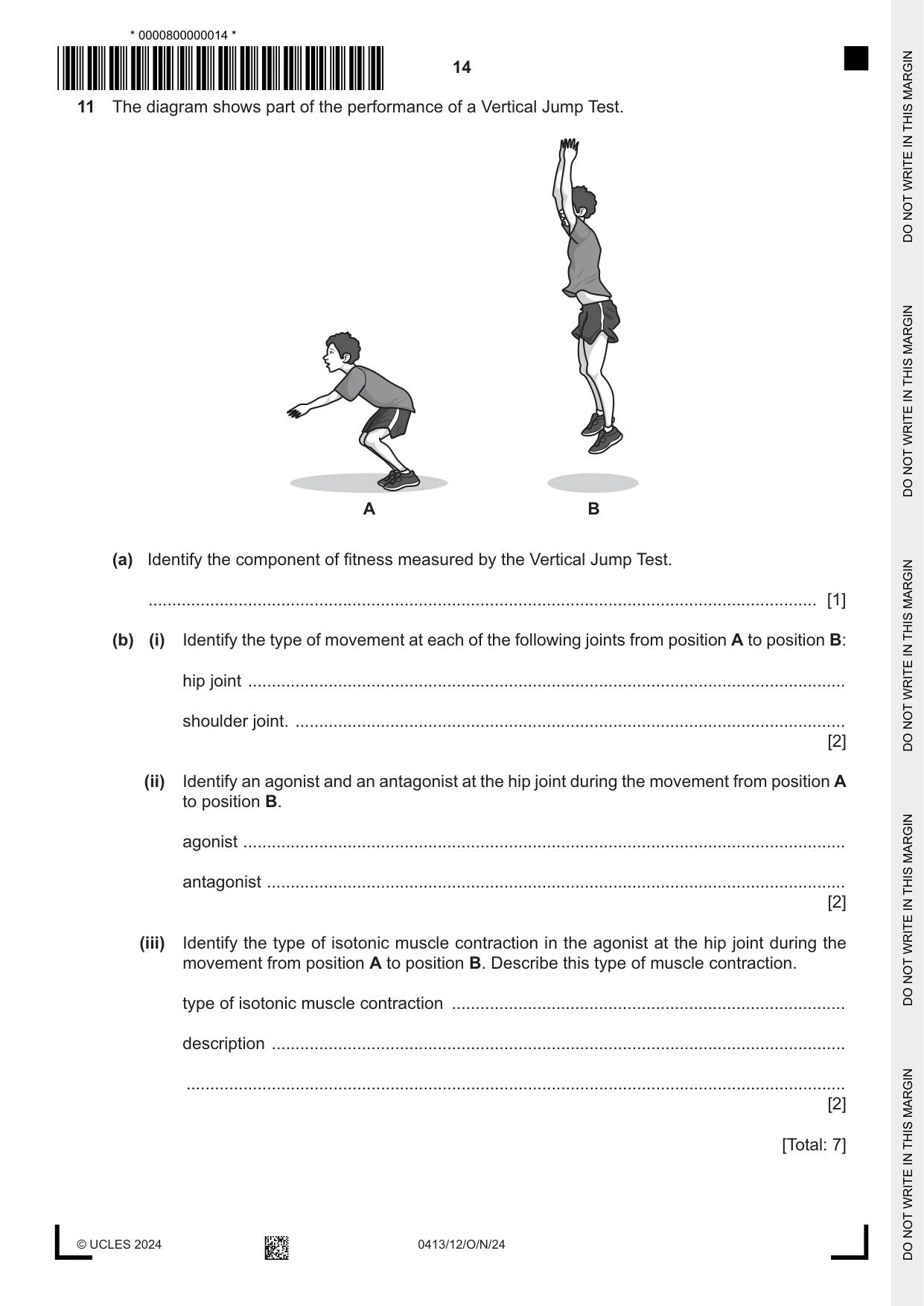 Cambridge IGCSE Physical Education 0413 2024 Oct/Nov Paper 1 · Variant 2 question paper, page 14 of 16