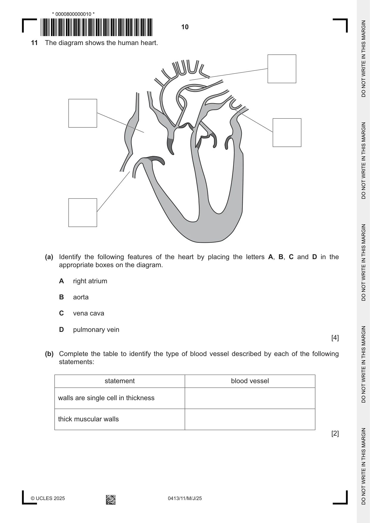 Cambridge IGCSE Physical Education 0413 2025 May/June Paper 1 · Variant 1 question paper, page 10 of 16