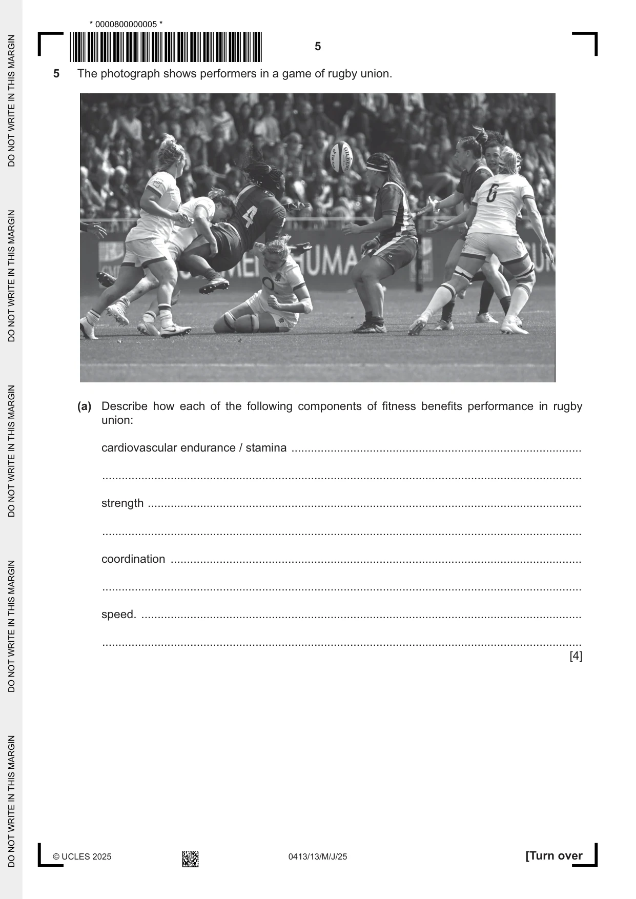 Cambridge IGCSE Physical Education 0413 2025 May/June Paper 1 · Variant 3 question paper, page 5 of 16