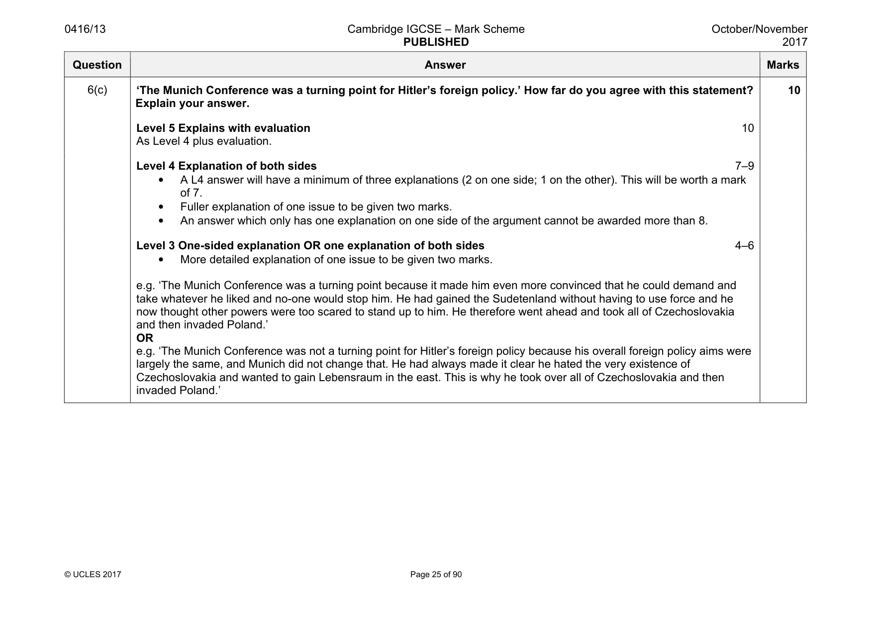 Mark scheme, page 25 of 90