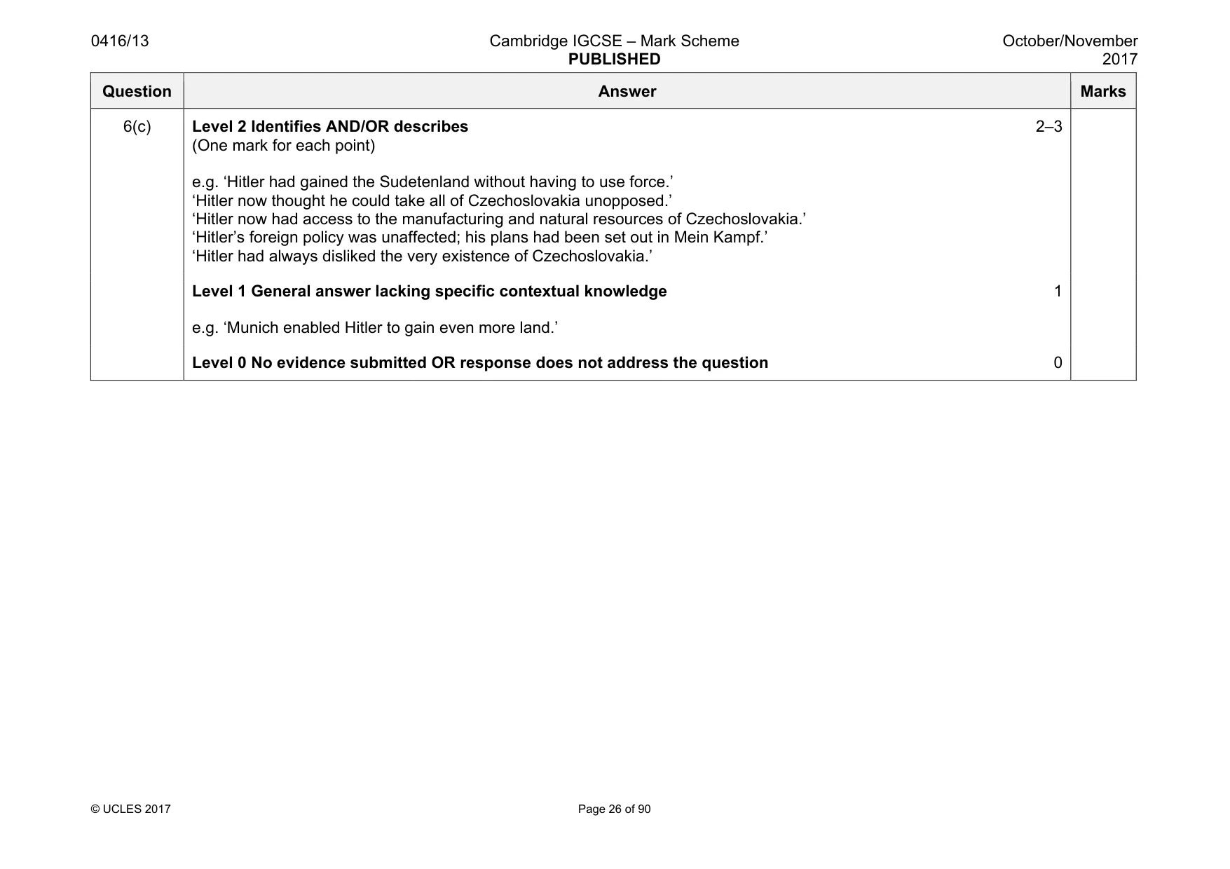 Mark scheme, page 26 of 90