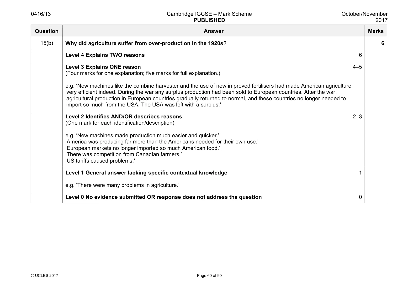 Mark scheme, page 60 of 90