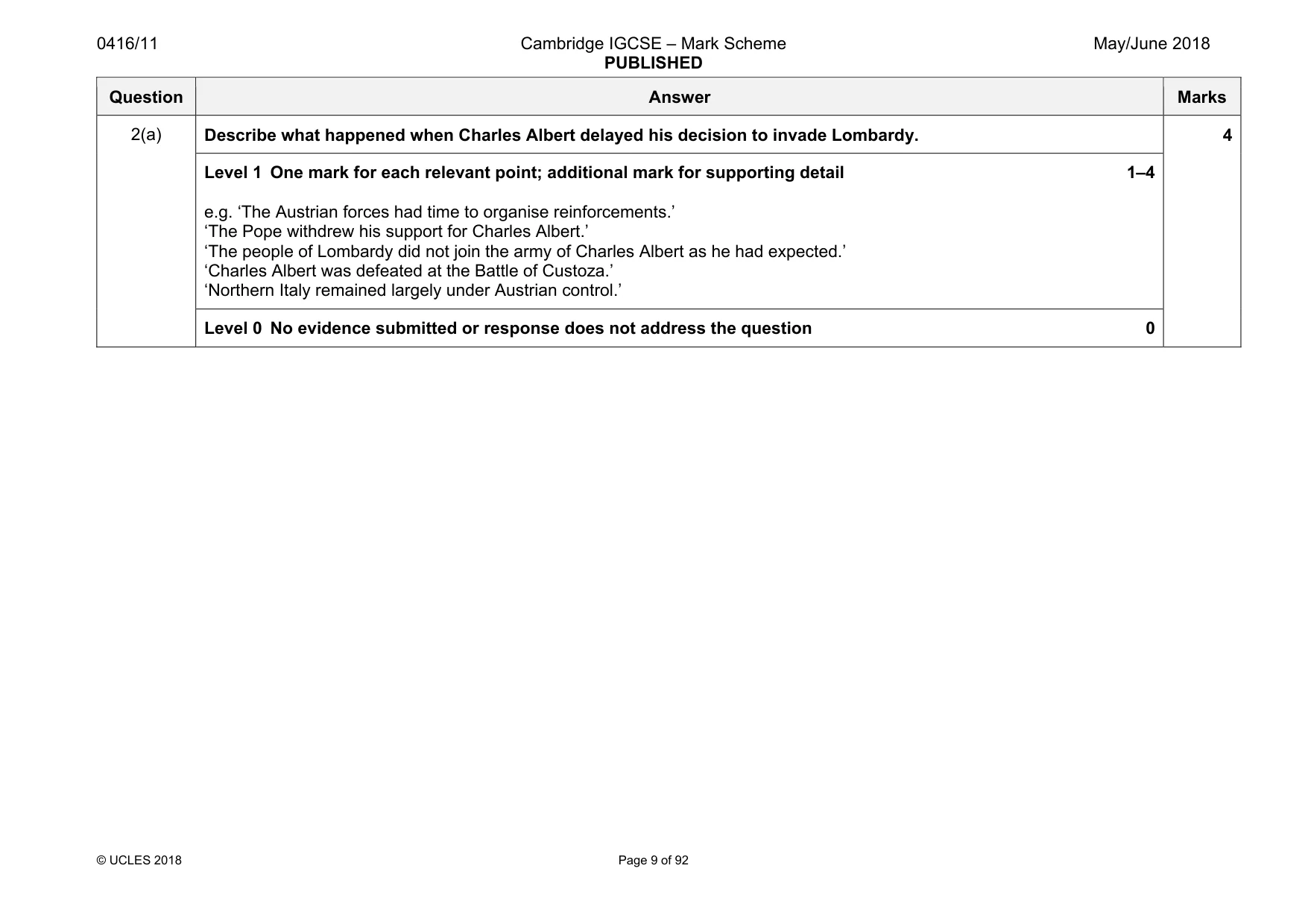 Mark scheme, page 9 of 92