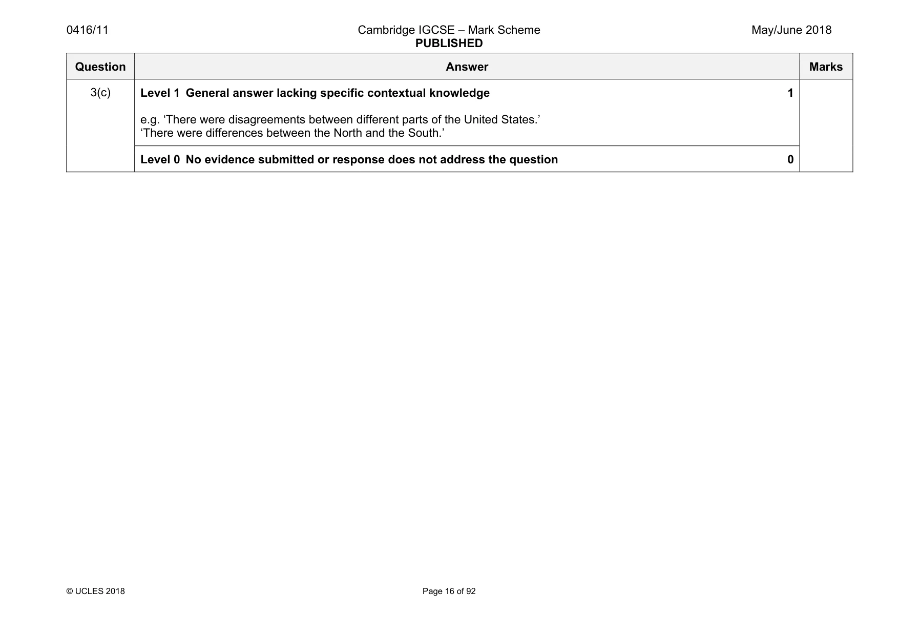 Mark scheme, page 16 of 92