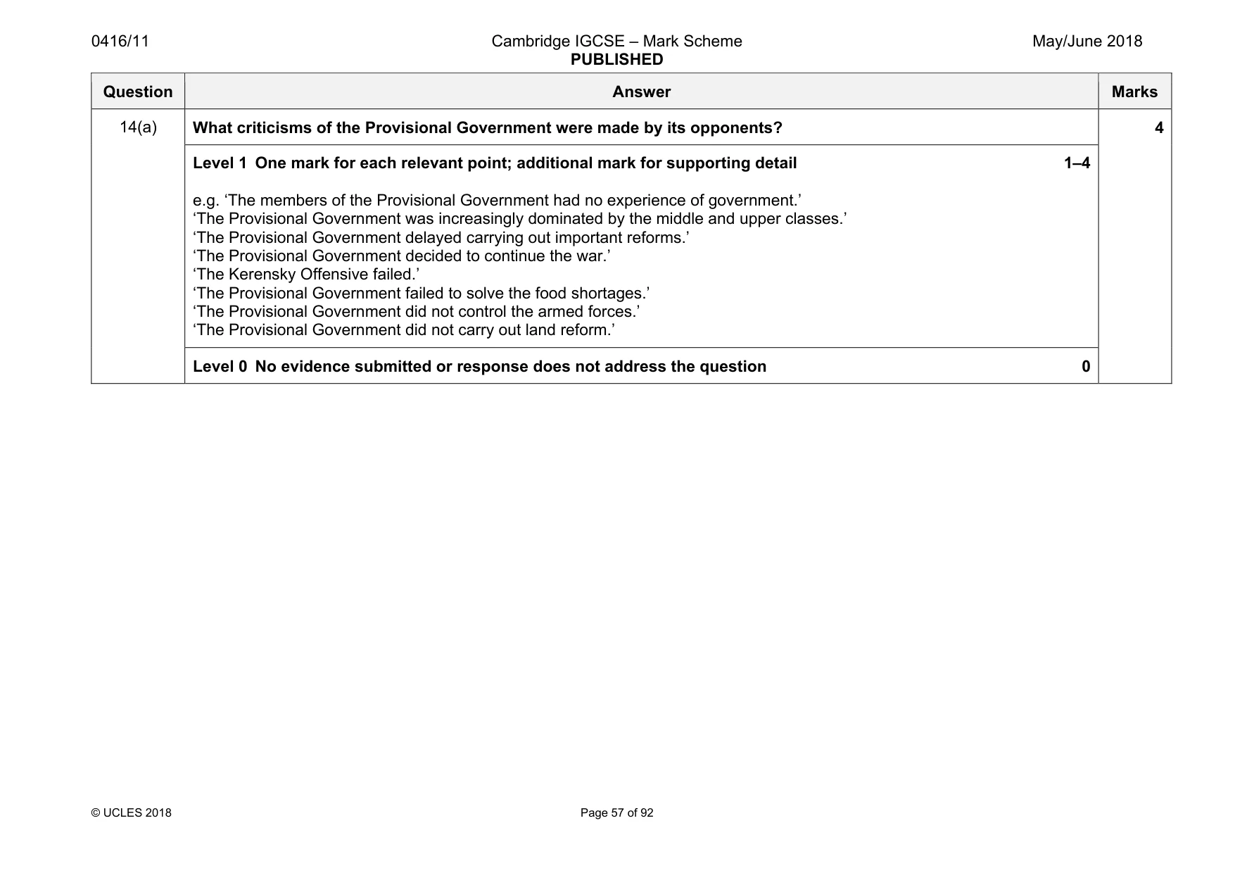 Mark scheme, page 57 of 92