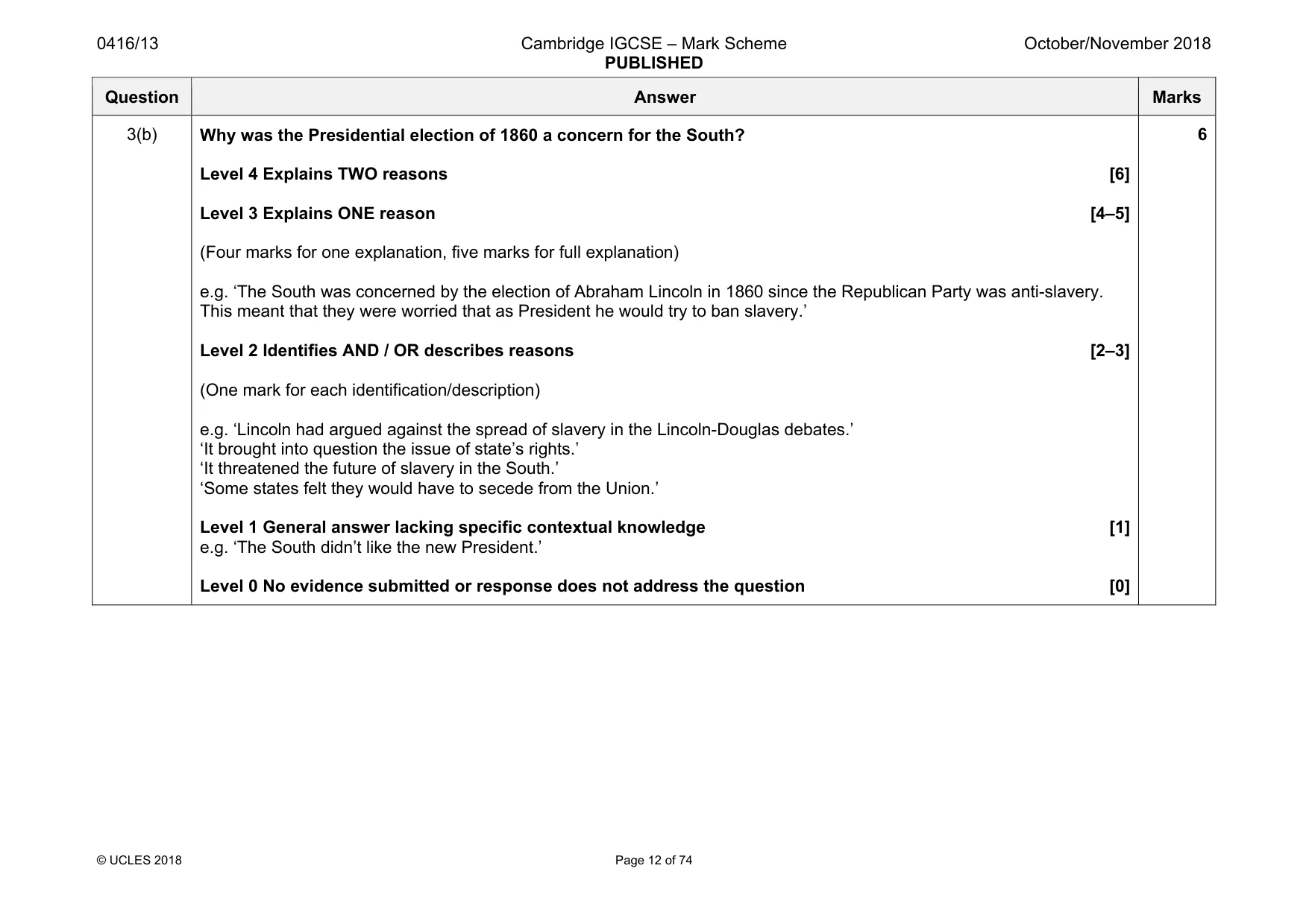 Mark scheme, page 12 of 74