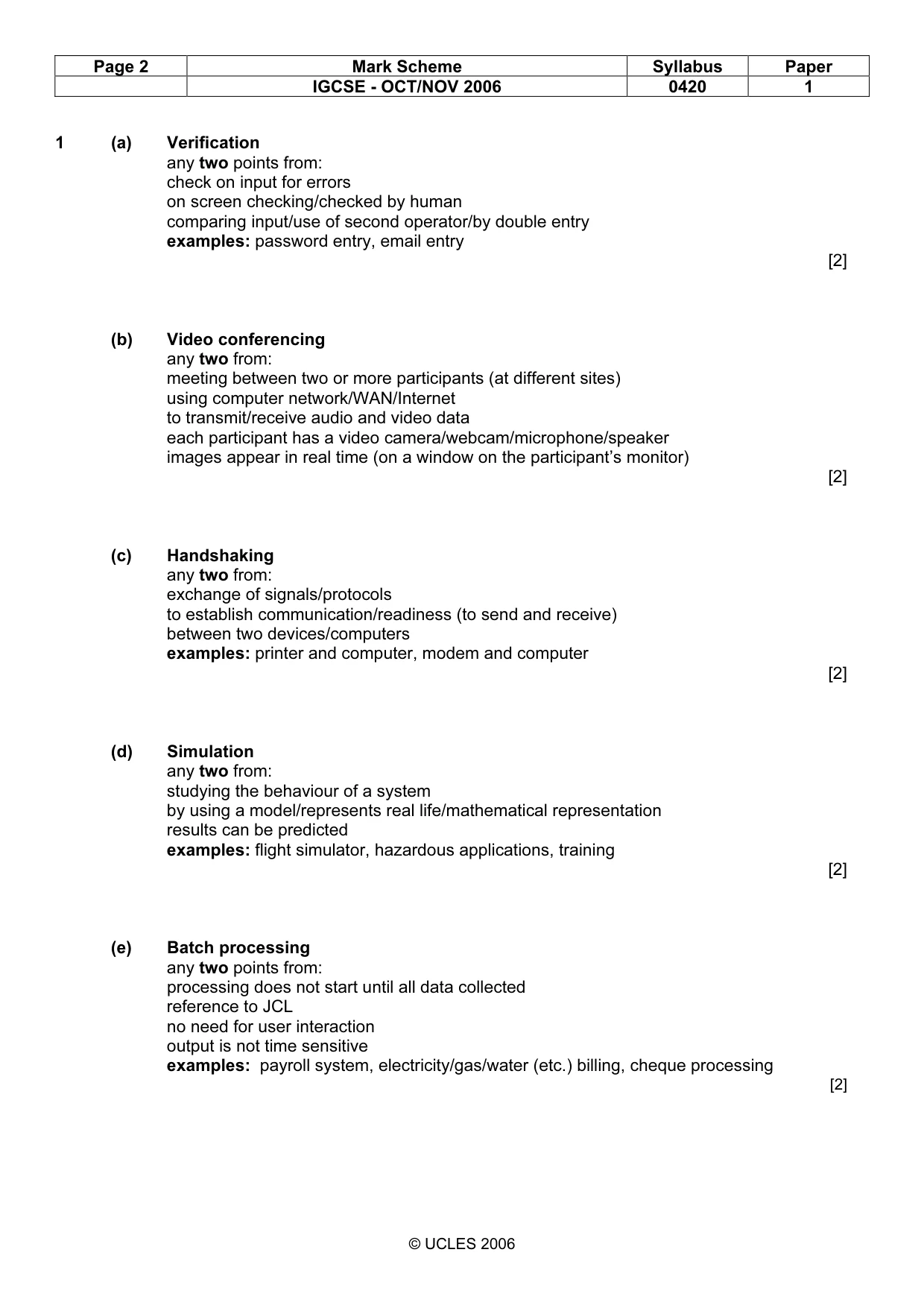 Mark scheme, page 2 of 14