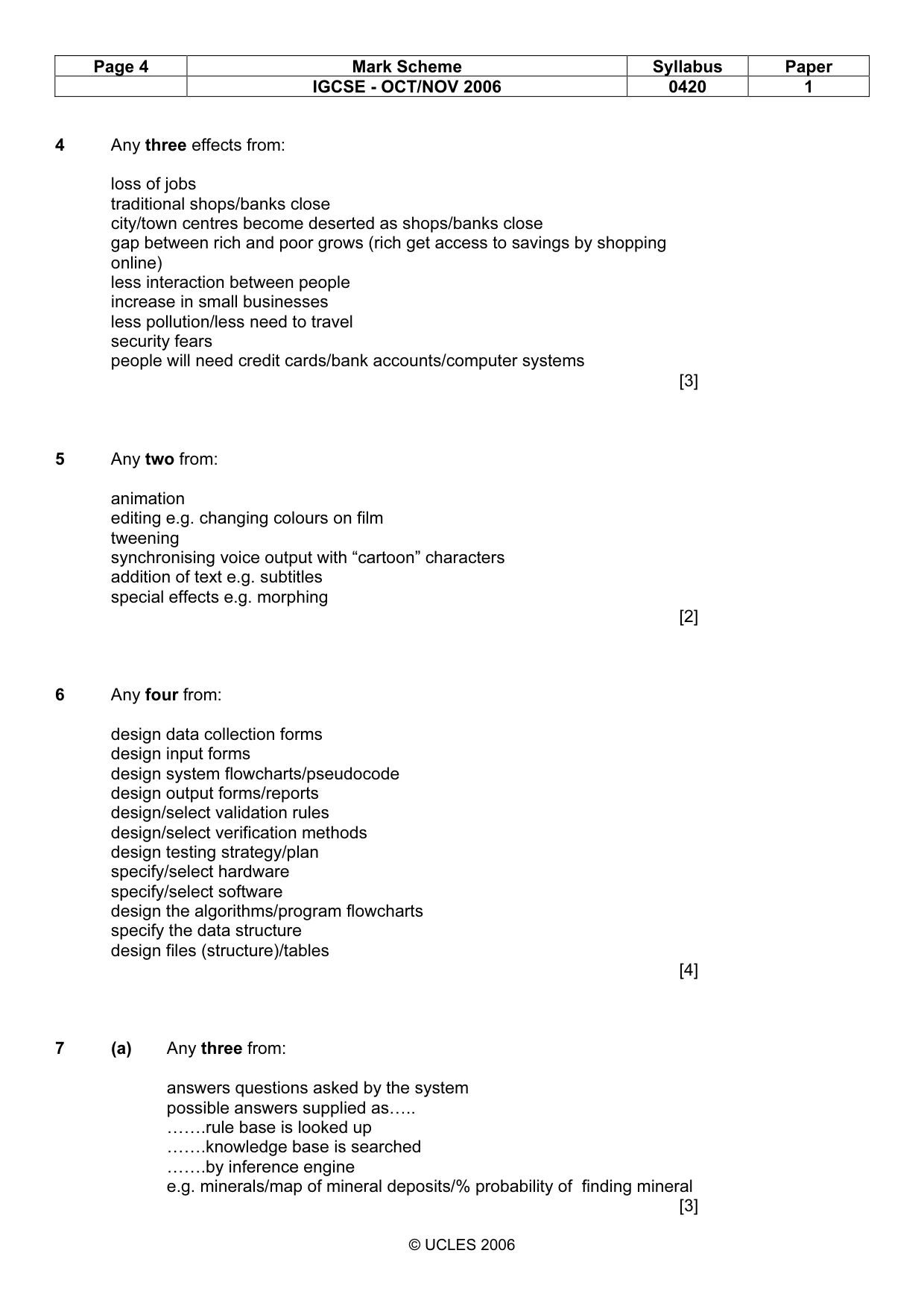 Mark scheme, page 4 of 14