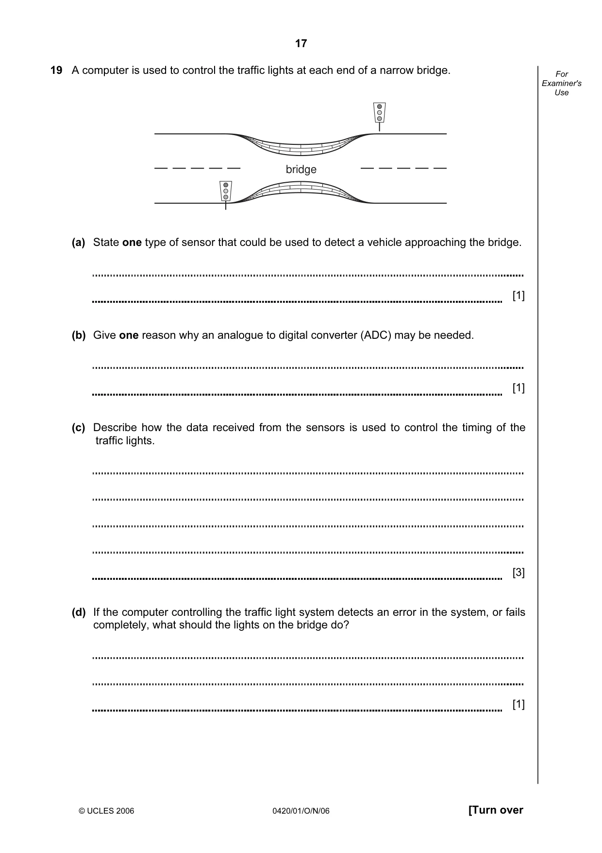 Cambridge IGCSE Computer Studies 0420 2006 Oct/Nov Paper 1 · Variant 1 question paper, page 17 of 20