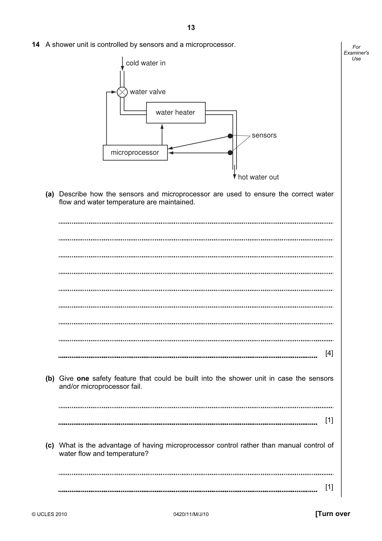 Cambridge IGCSE Computer Studies 0420 2010 May/June Paper 1 · Variant 1 question paper, page 13 of 20