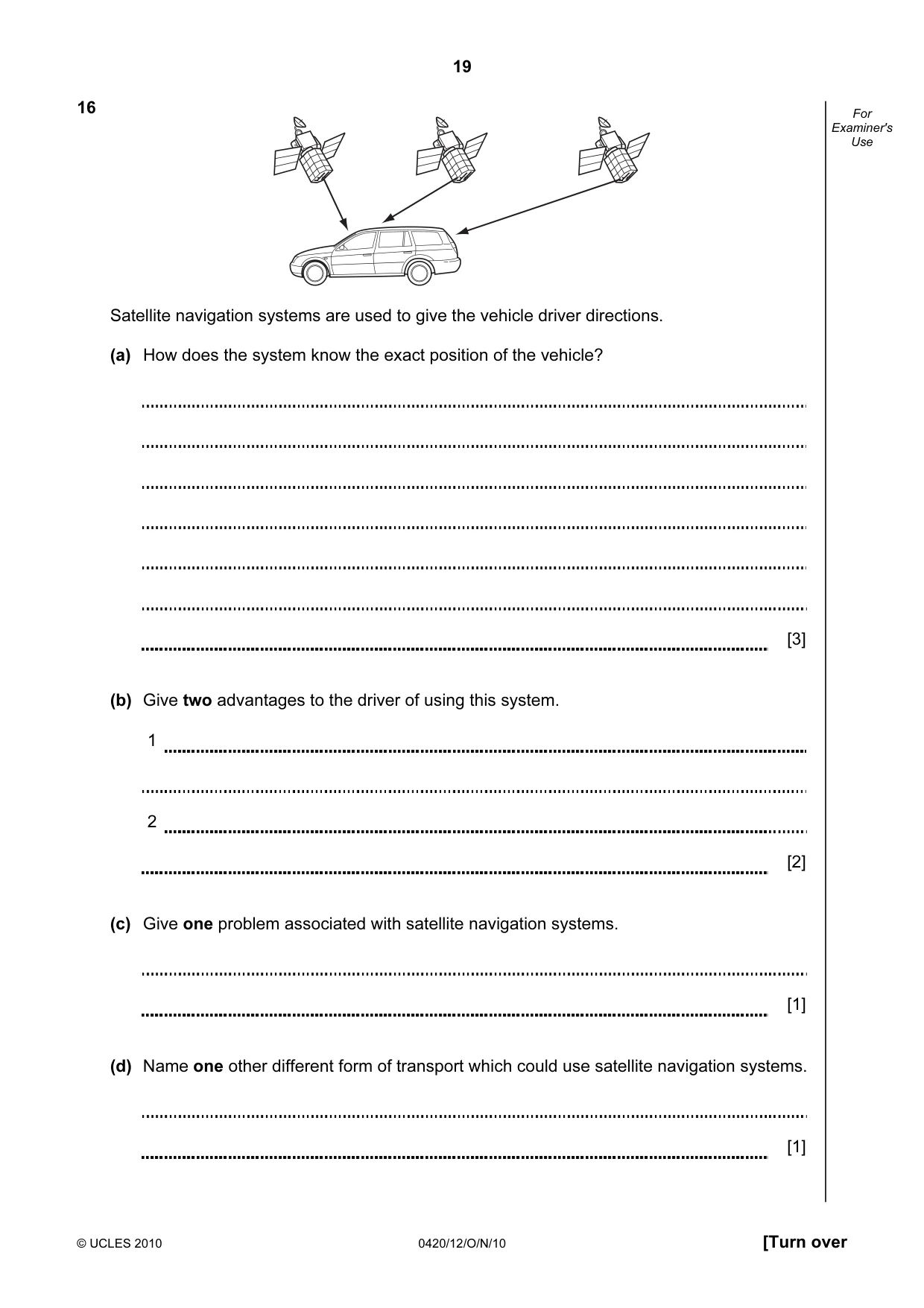 Cambridge IGCSE Computer Studies 0420 2010 Oct/Nov Paper 1 · Variant 2 question paper, page 19 of 20