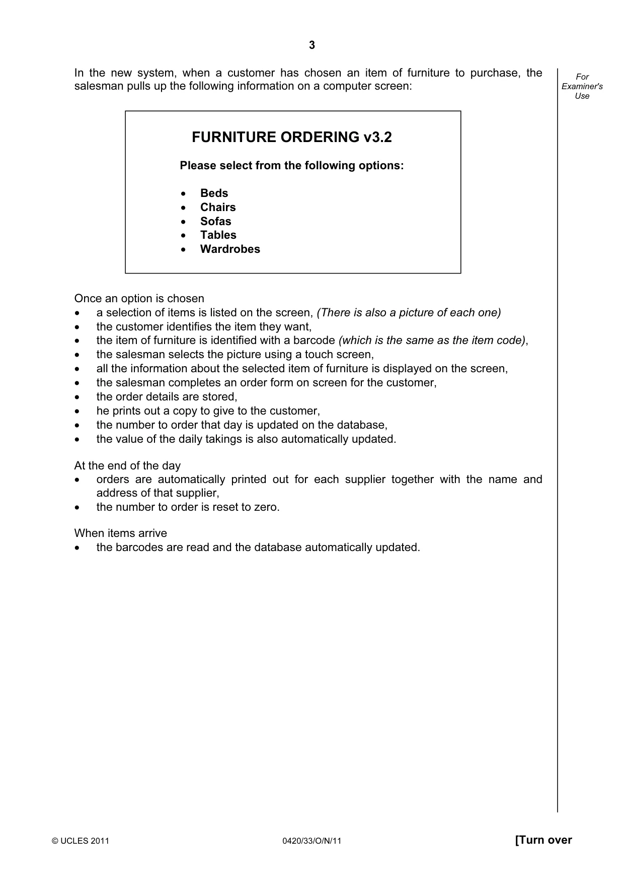 Cambridge IGCSE Computer Studies 0420 2011 Oct/Nov Paper 3 · Variant 3 question paper, page 3 of 12