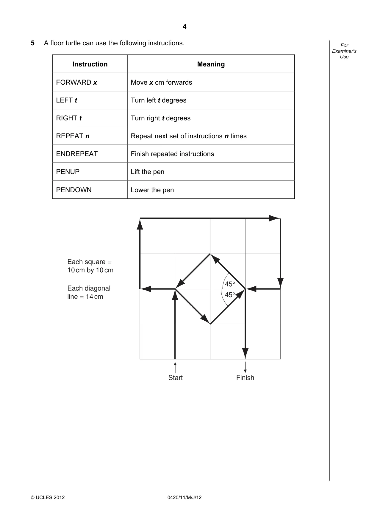 Cambridge IGCSE Computer Studies 0420 2012 May/June Paper 1 · Variant 1 question paper, page 4 of 24