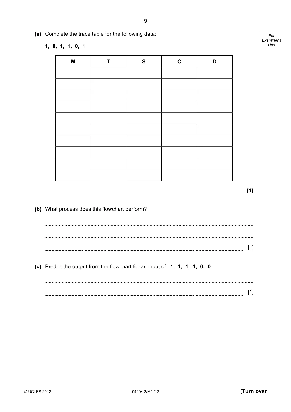 Cambridge IGCSE Computer Studies 0420 2012 May/June Paper 1 · Variant 2 question paper, page 9 of 20