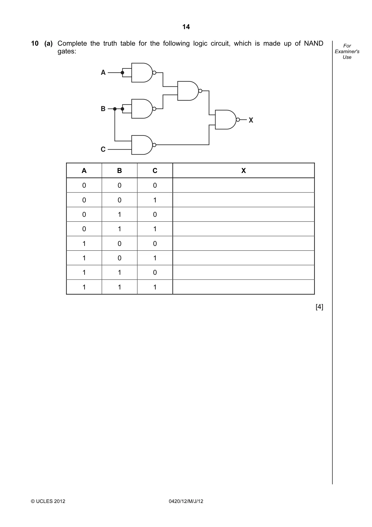Cambridge IGCSE Computer Studies 0420 2012 May/June Paper 1 · Variant 2 question paper, page 14 of 20