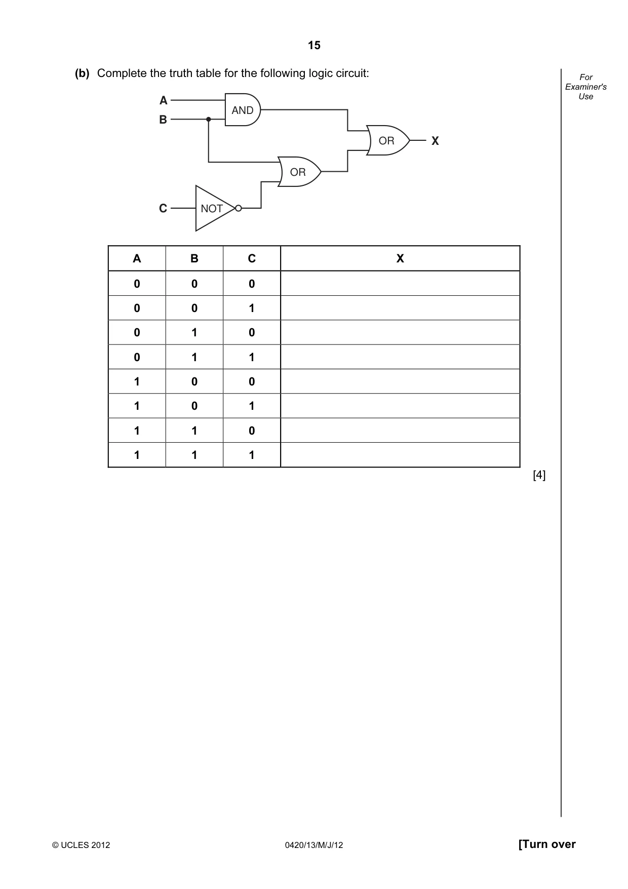 Cambridge IGCSE Computer Studies 0420 2012 May/June Paper 1 · Variant 3 question paper, page 15 of 24