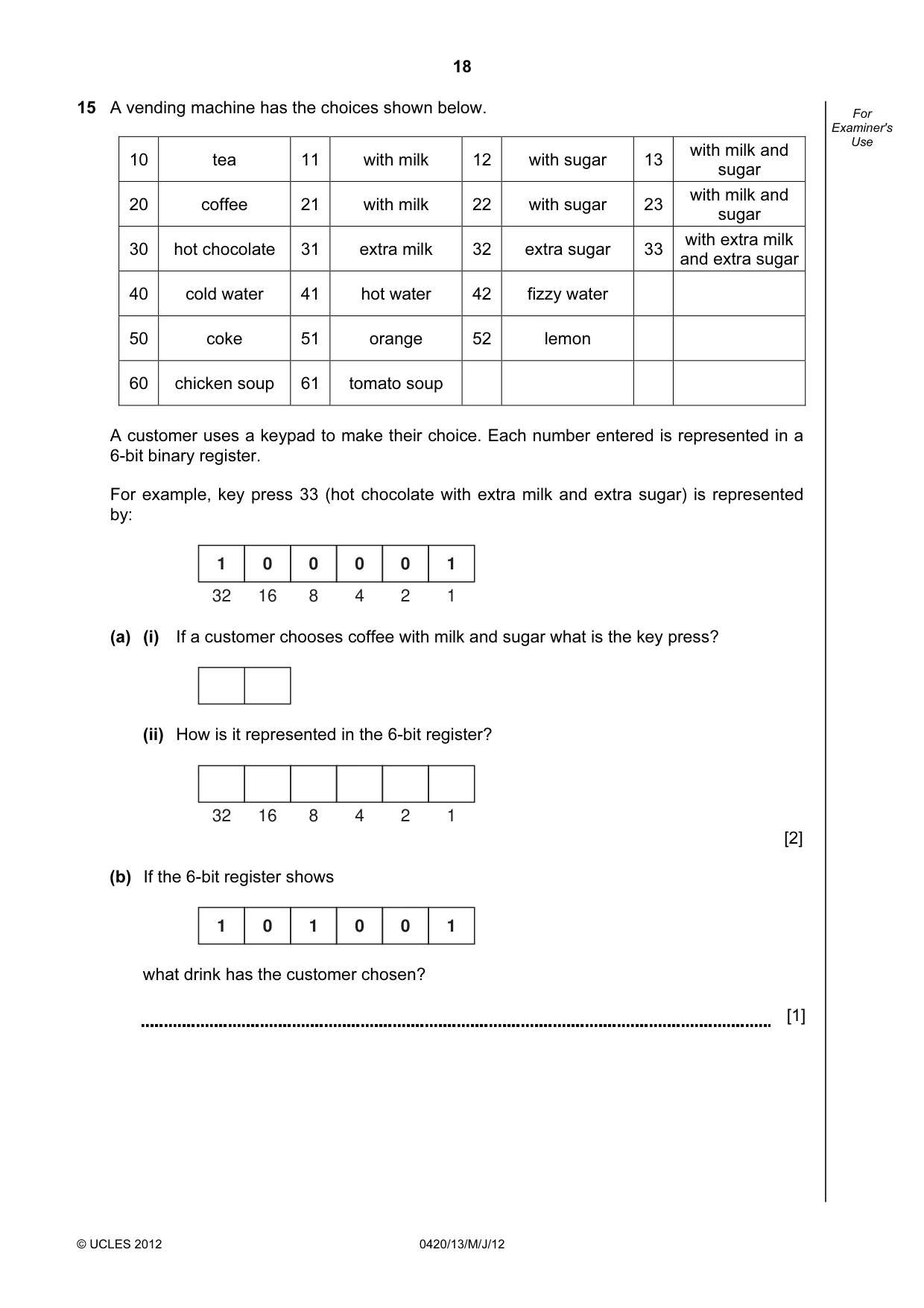 Cambridge IGCSE Computer Studies 0420 2012 May/June Paper 1 · Variant 3 question paper, page 18 of 24