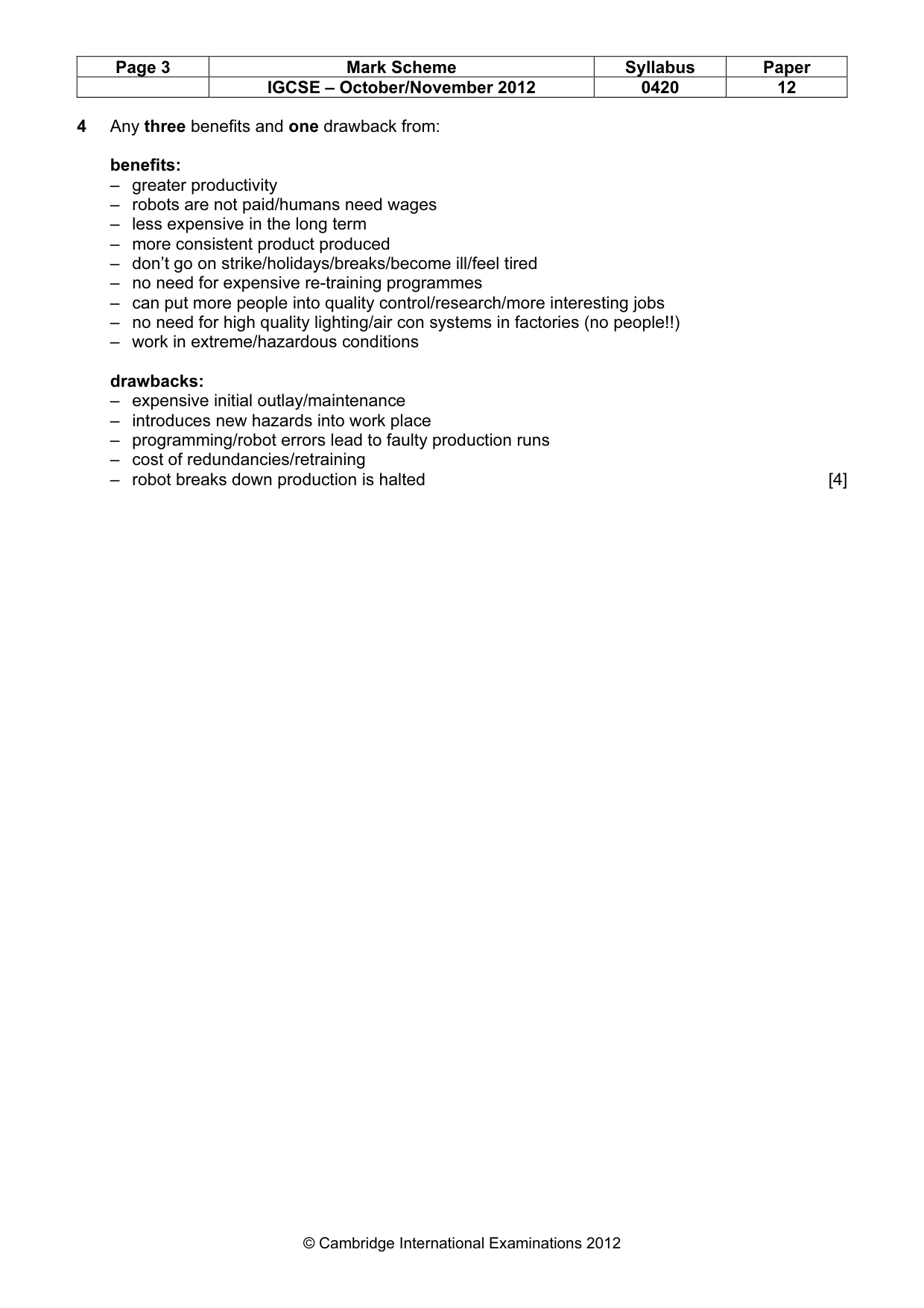 Mark scheme, page 3 of 12