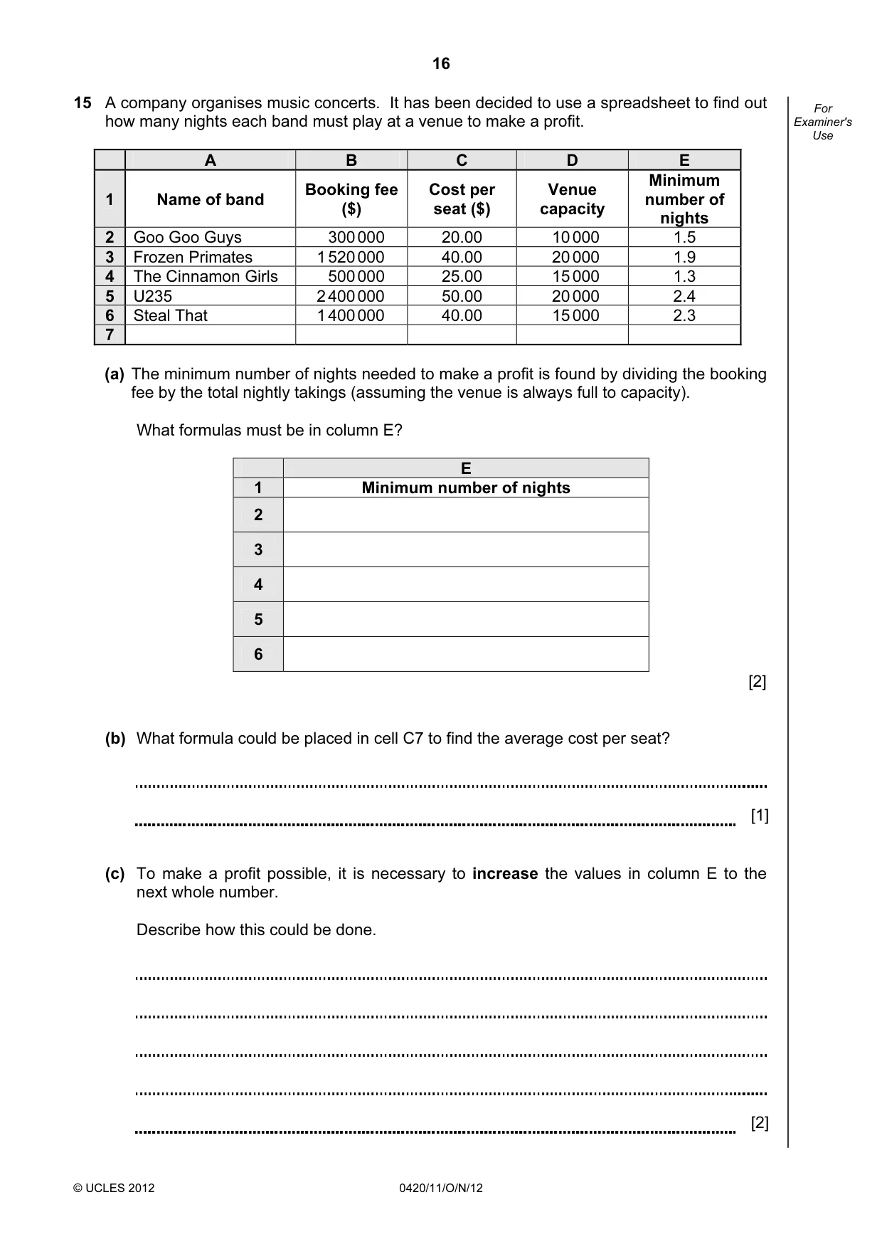Cambridge IGCSE Computer Studies 0420 2012 Oct/Nov Paper 1 · Variant 1 question paper, page 16 of 20