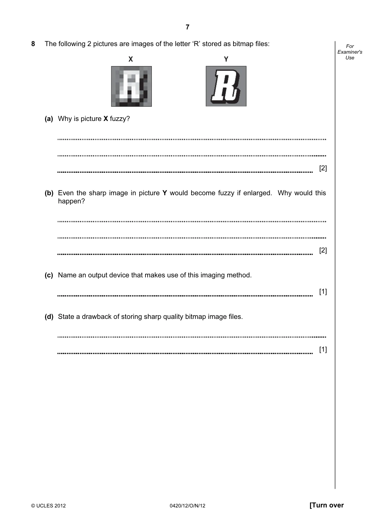 Cambridge IGCSE Computer Studies 0420 2012 Oct/Nov Paper 1 · Variant 2 question paper, page 7 of 20