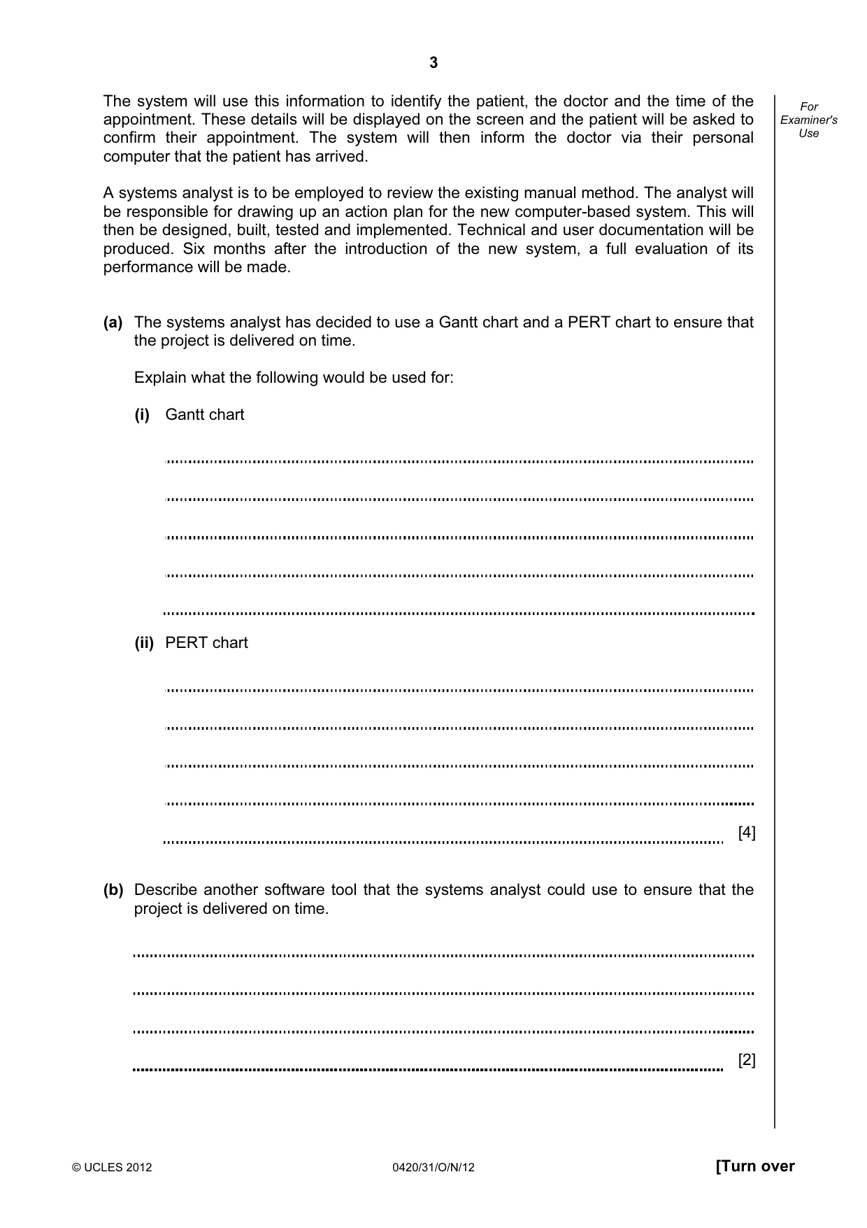 Cambridge IGCSE Computer Studies 0420 2012 Oct/Nov Paper 3 · Variant 1 question paper, page 3 of 12