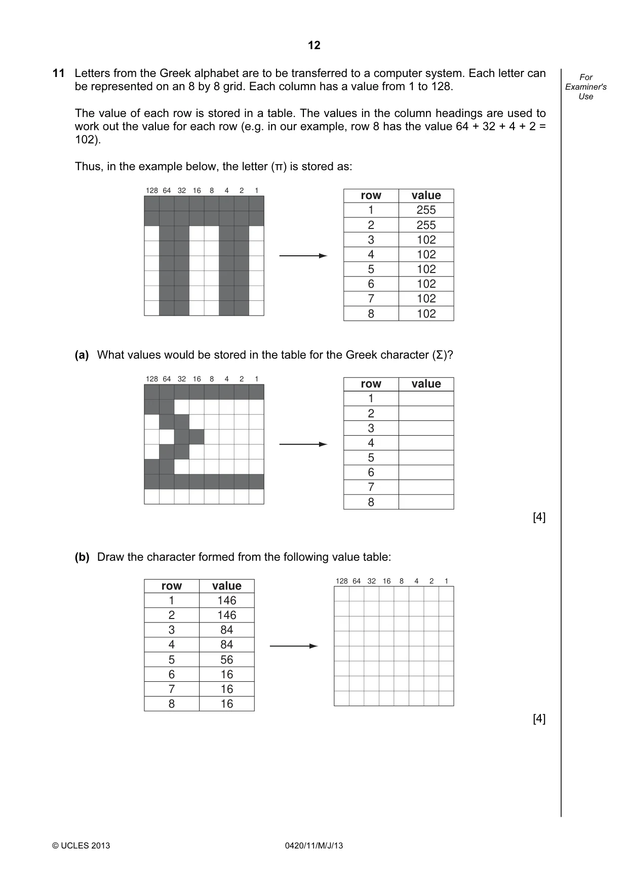 Cambridge IGCSE Computer Studies 0420 2013 May/June Paper 1 · Variant 1 question paper, page 12 of 20