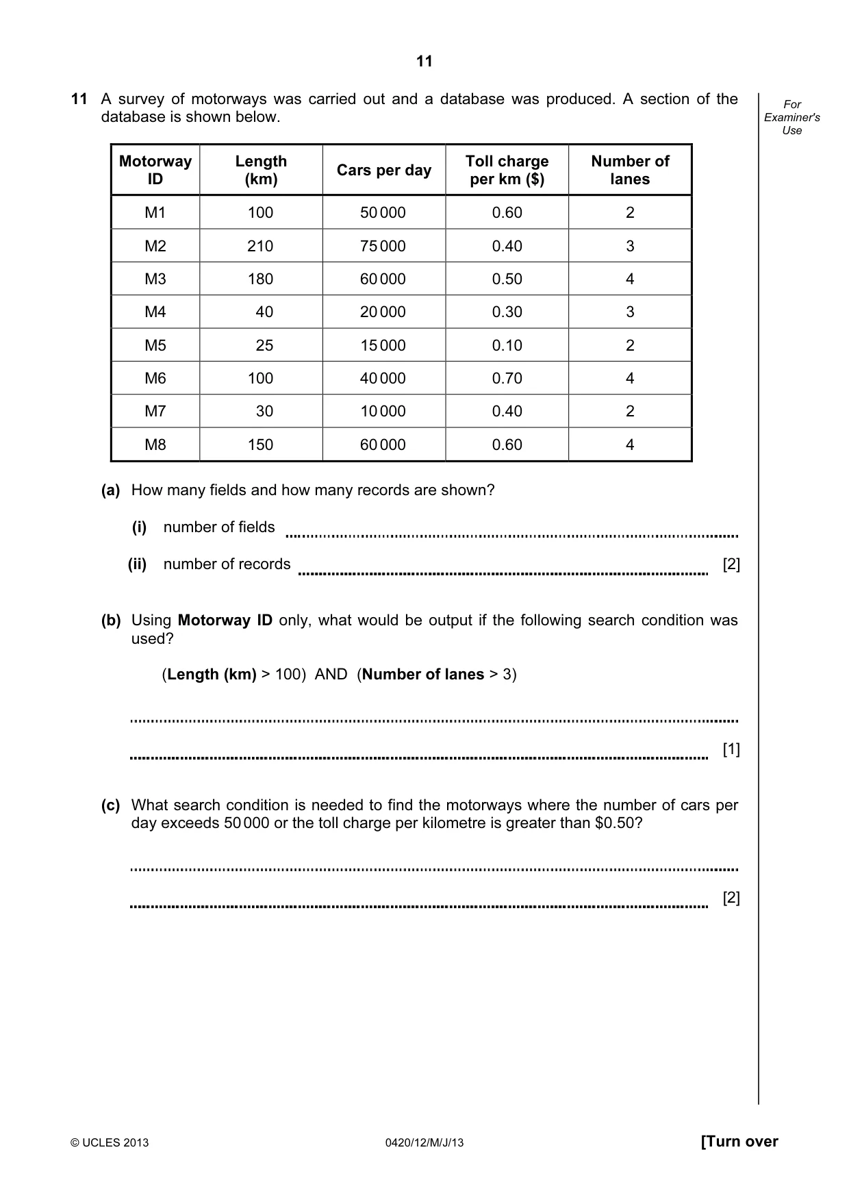Cambridge IGCSE Computer Studies 0420 2013 May/June Paper 1 · Variant 2 question paper, page 11 of 20