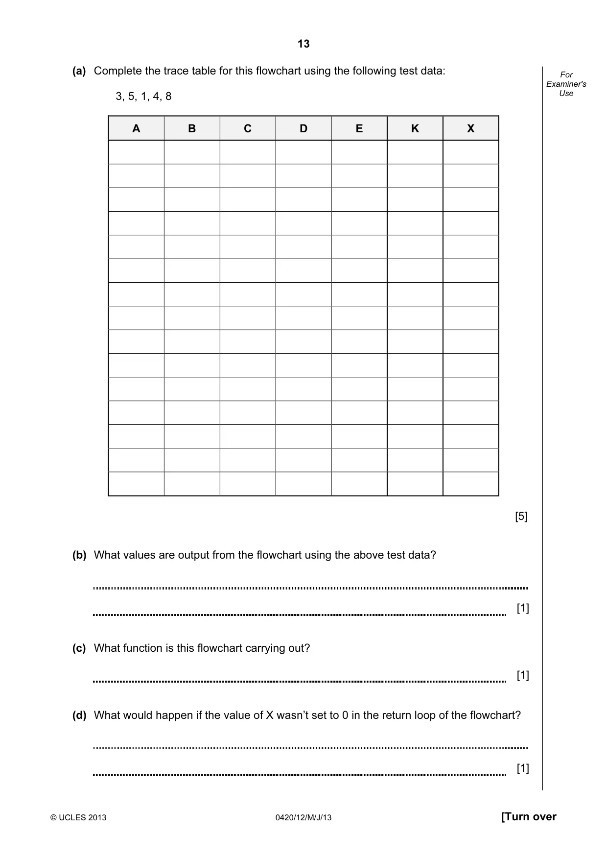 Cambridge IGCSE Computer Studies 0420 2013 May/June Paper 1 · Variant 2 question paper, page 13 of 20