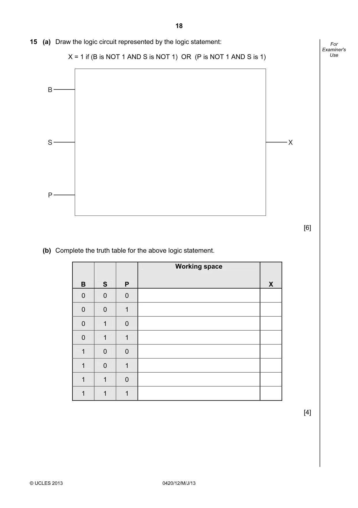 Cambridge IGCSE Computer Studies 0420 2013 May/June Paper 1 · Variant 2 question paper, page 18 of 20