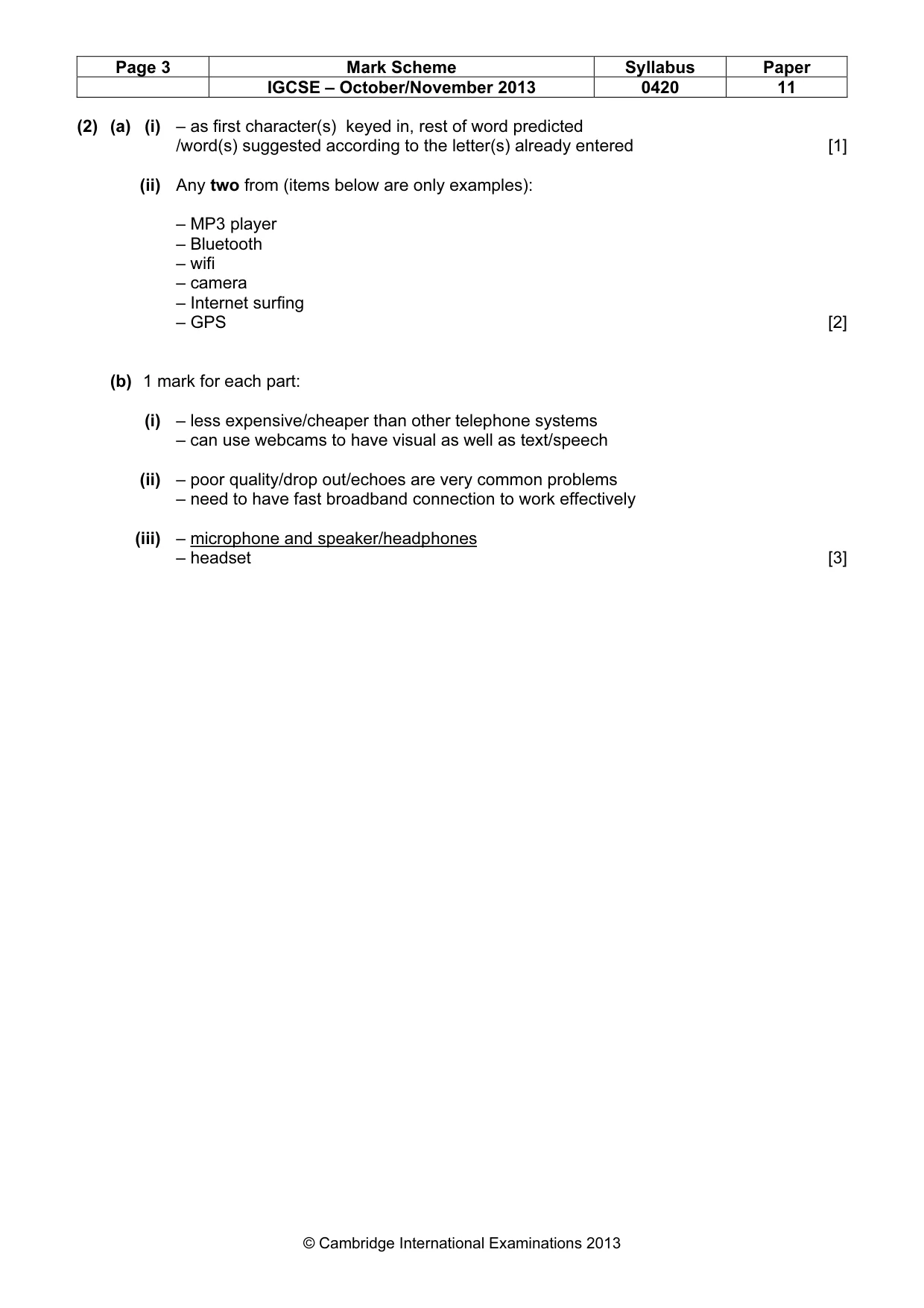 Mark scheme, page 3 of 16