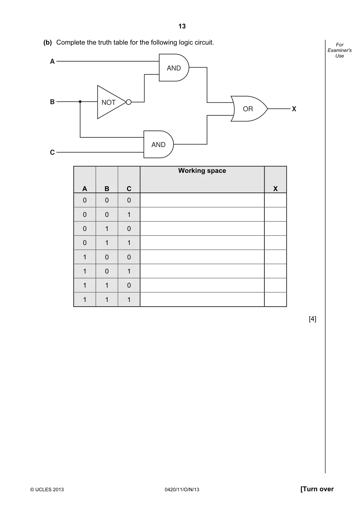 Cambridge IGCSE Computer Studies 0420 2013 Oct/Nov Paper 1 · Variant 1 question paper, page 13 of 20