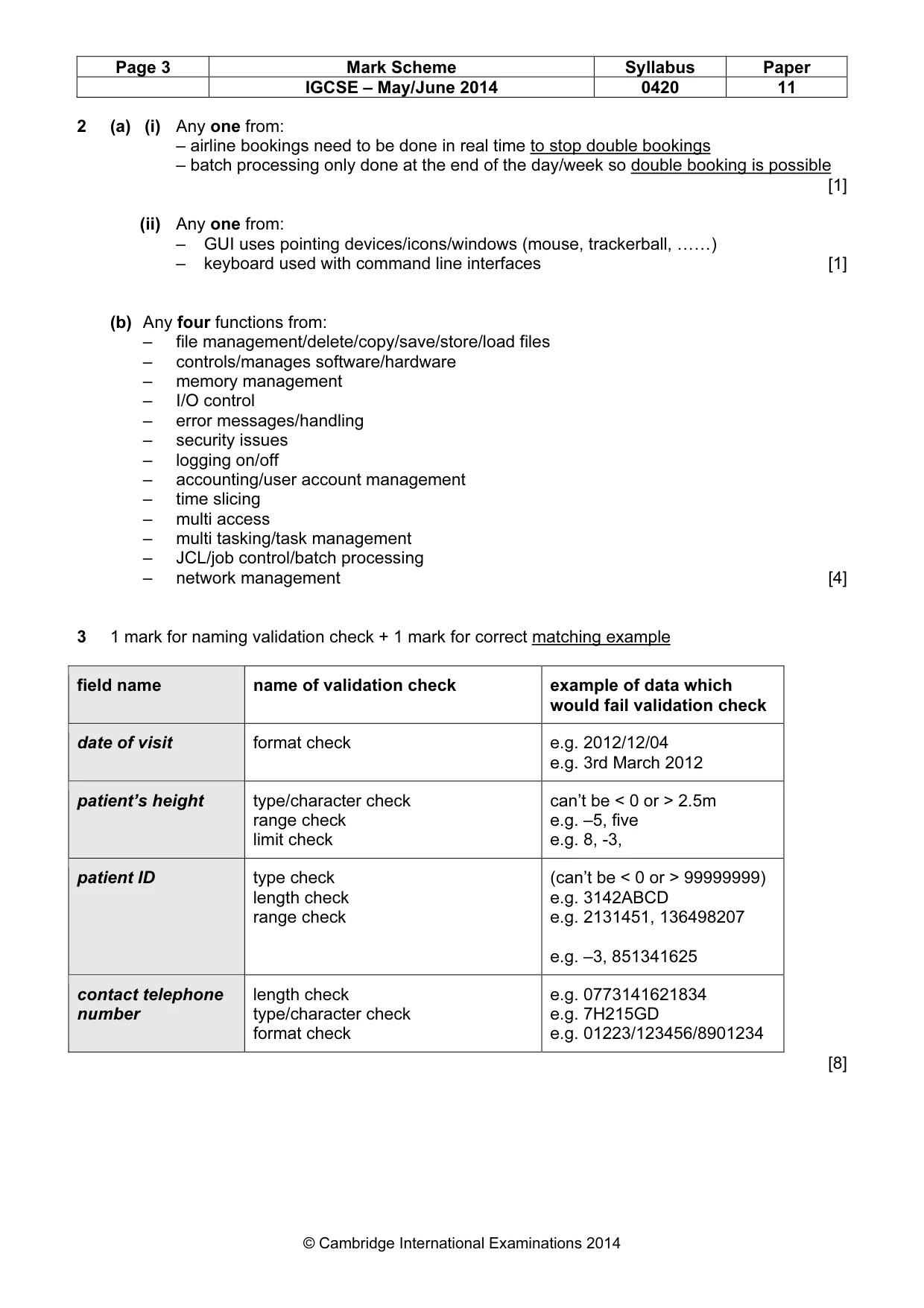 Mark scheme, page 3 of 12