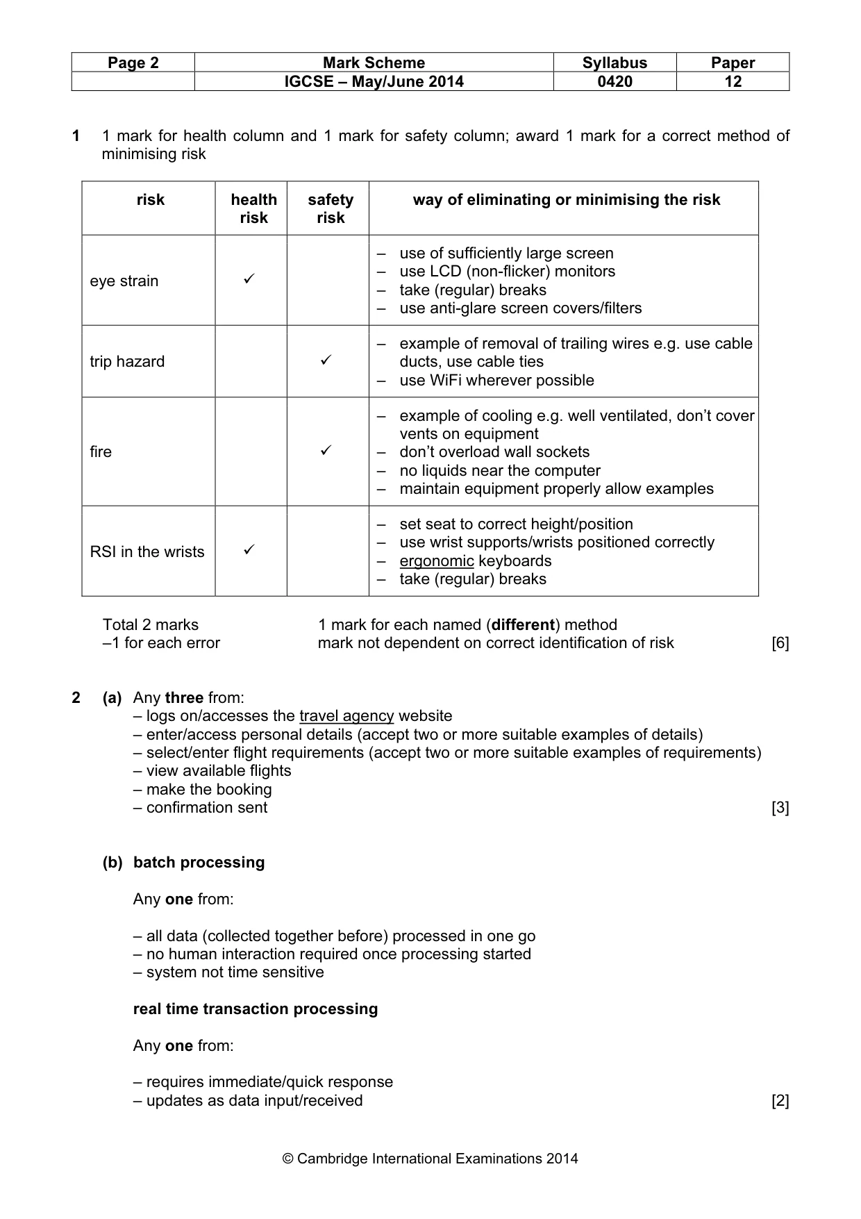 Mark scheme, page 2 of 14