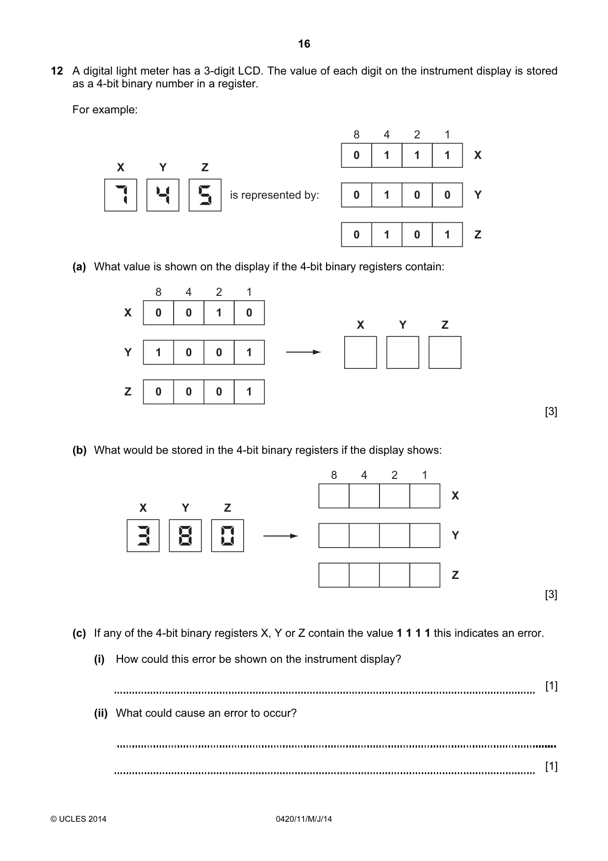 Cambridge IGCSE Computer Studies 0420 2014 May/June Paper 1 · Variant 1 question paper, page 16 of 20