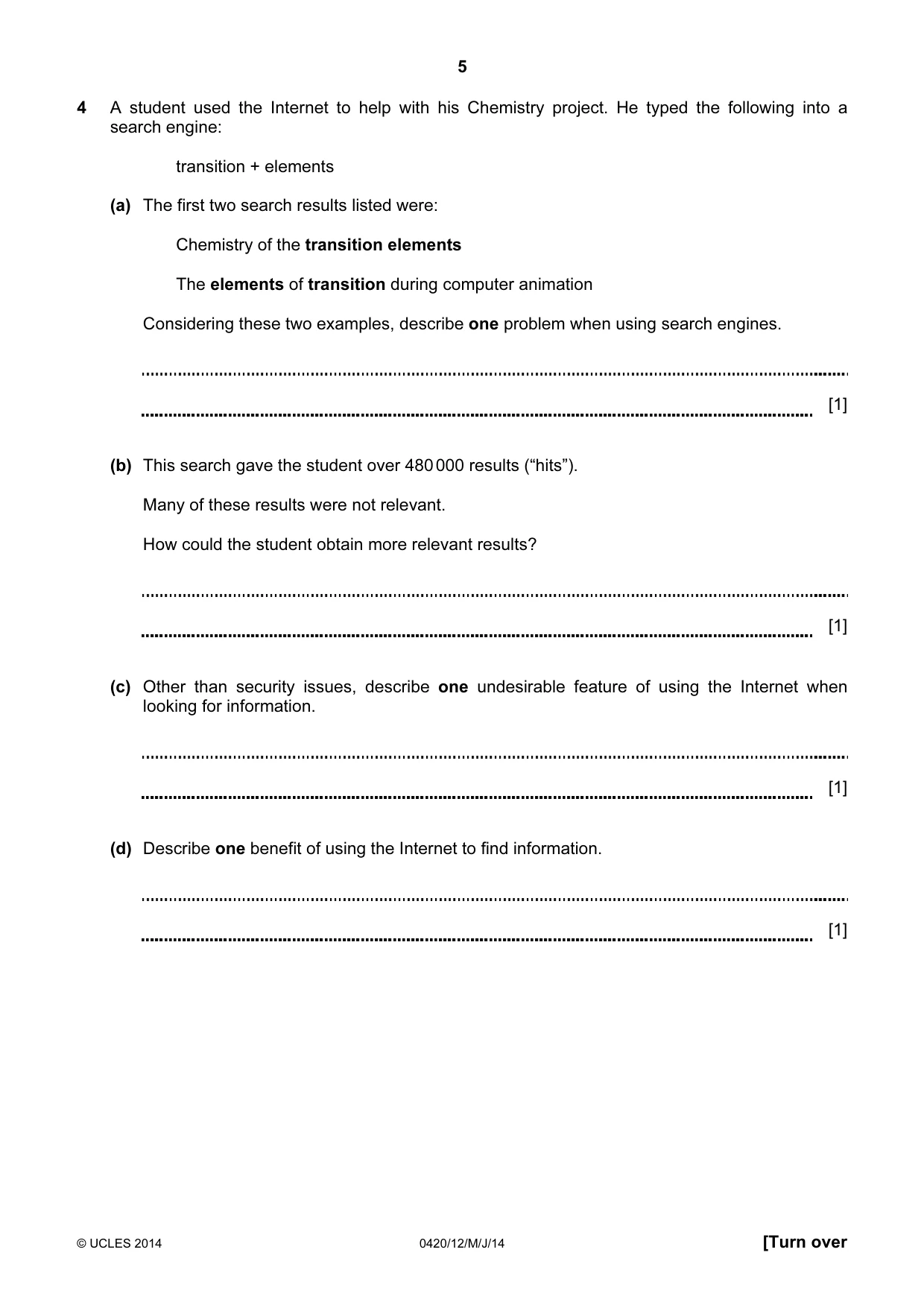 Cambridge IGCSE Computer Studies 0420 2014 May/June Paper 1 · Variant 2 question paper, page 5 of 24