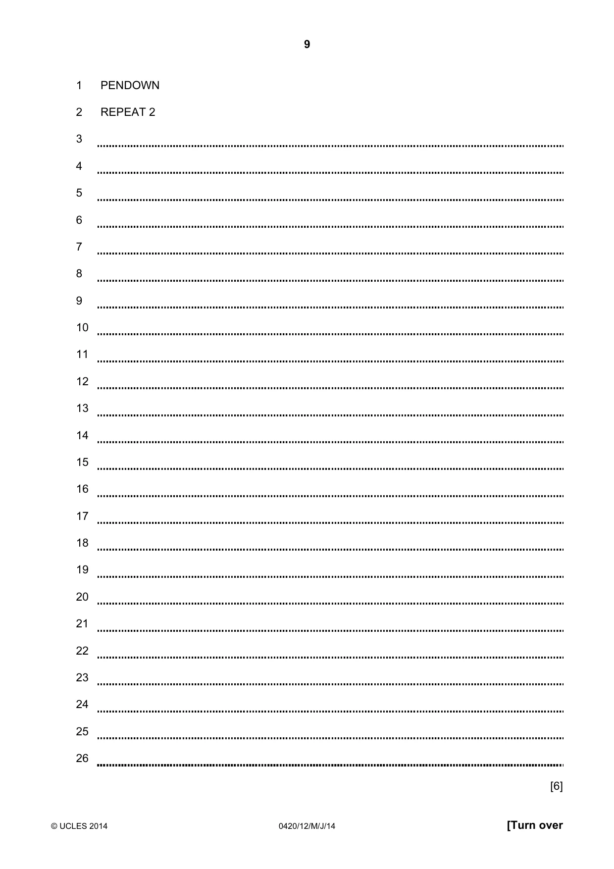 Cambridge IGCSE Computer Studies 0420 2014 May/June Paper 1 · Variant 2 question paper, page 9 of 24