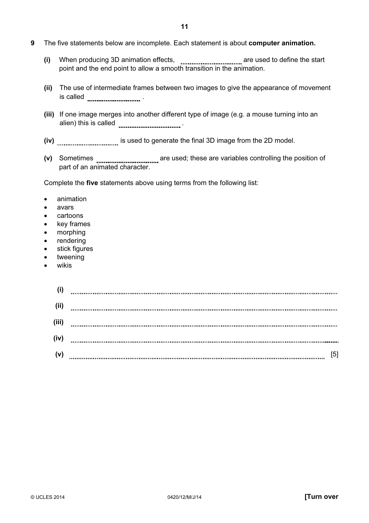 Cambridge IGCSE Computer Studies 0420 2014 May/June Paper 1 · Variant 2 question paper, page 11 of 24