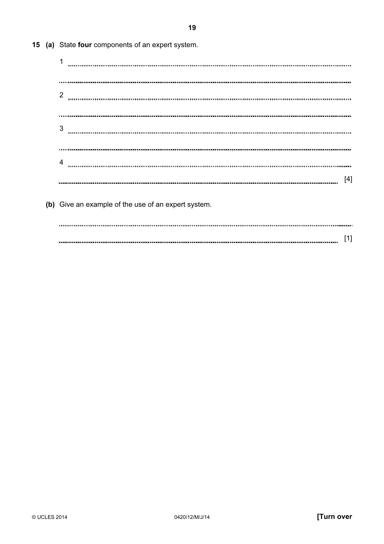 Cambridge IGCSE Computer Studies 0420 2014 May/June Paper 1 · Variant 2 question paper, page 19 of 24