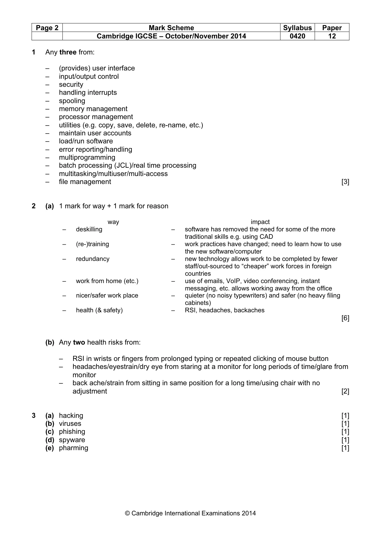 Mark scheme, page 2 of 12