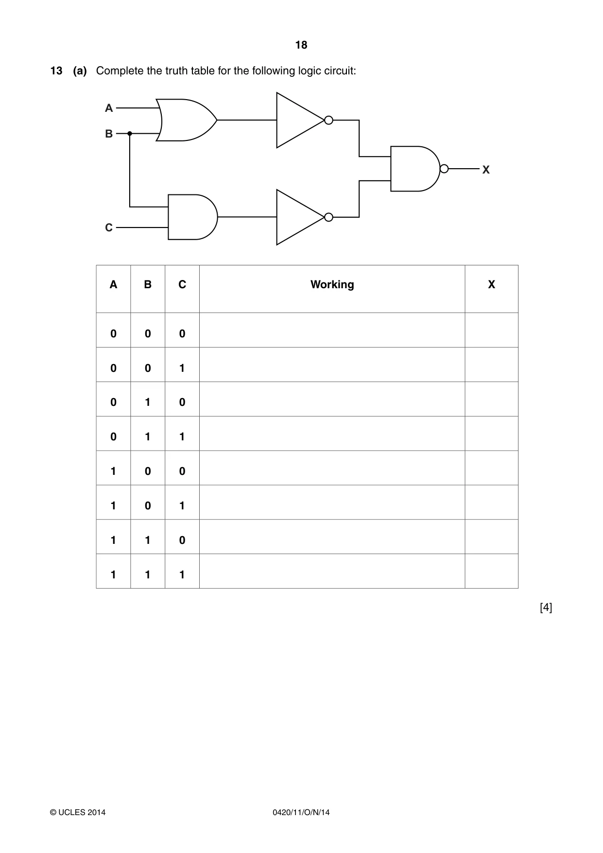 Cambridge IGCSE Computer Studies 0420 2014 Oct/Nov Paper 1 · Variant 1 question paper, page 18 of 24
