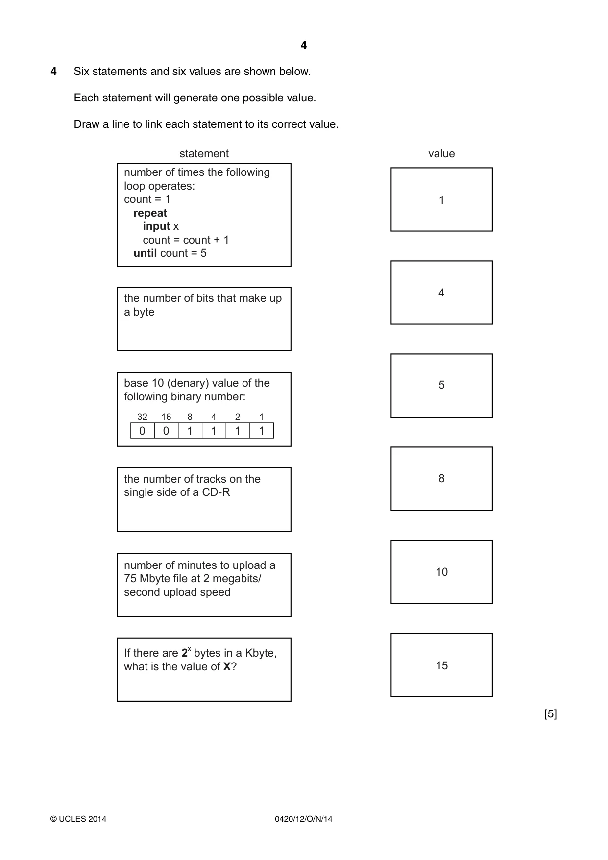 Cambridge IGCSE Computer Studies 0420 2014 Oct/Nov Paper 1 · Variant 2 question paper, page 4 of 24