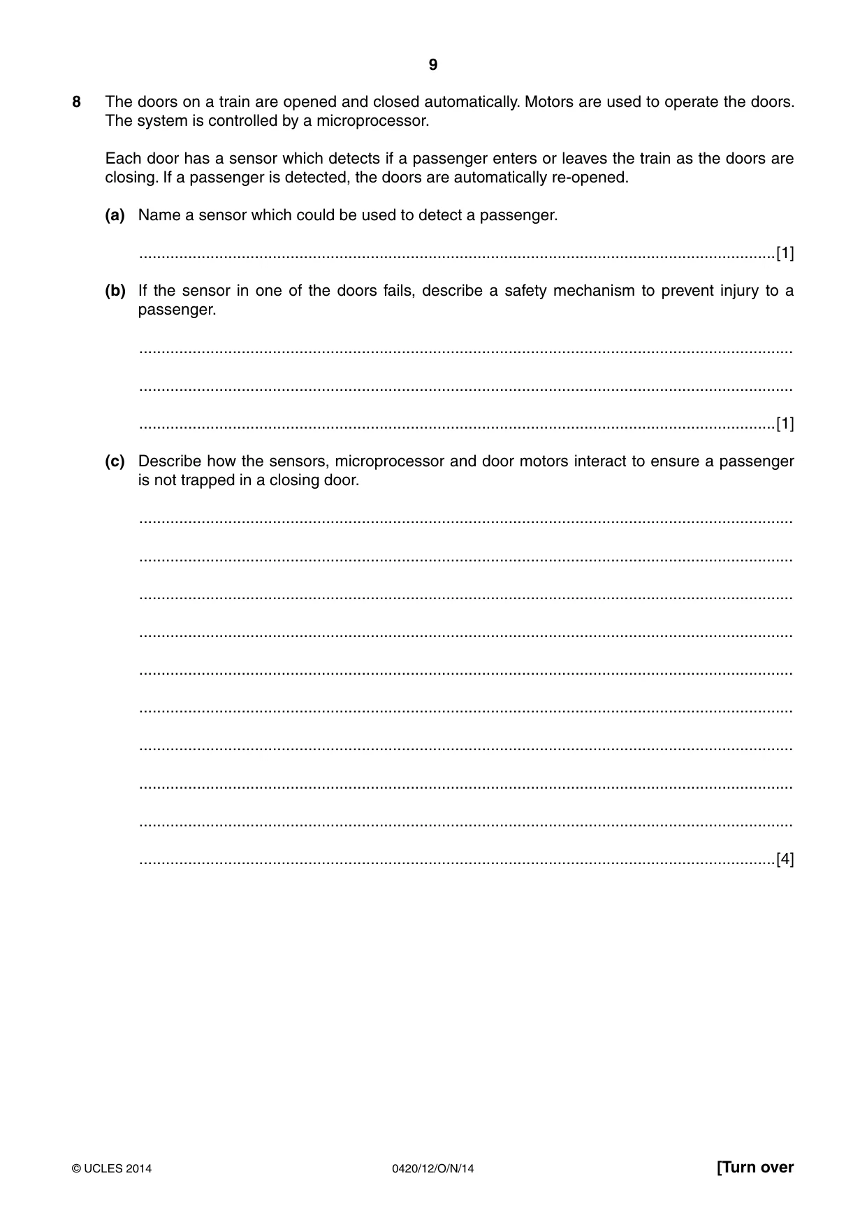 Cambridge IGCSE Computer Studies 0420 2014 Oct/Nov Paper 1 · Variant 2 question paper, page 9 of 24