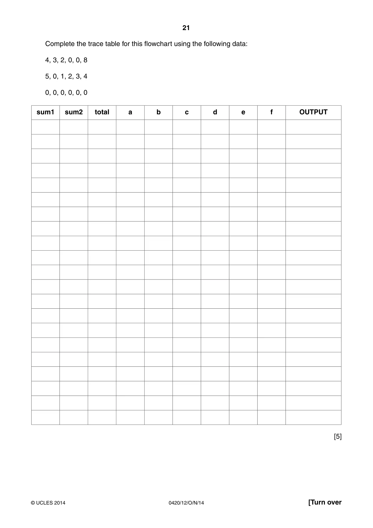 Cambridge IGCSE Computer Studies 0420 2014 Oct/Nov Paper 1 · Variant 2 question paper, page 21 of 24