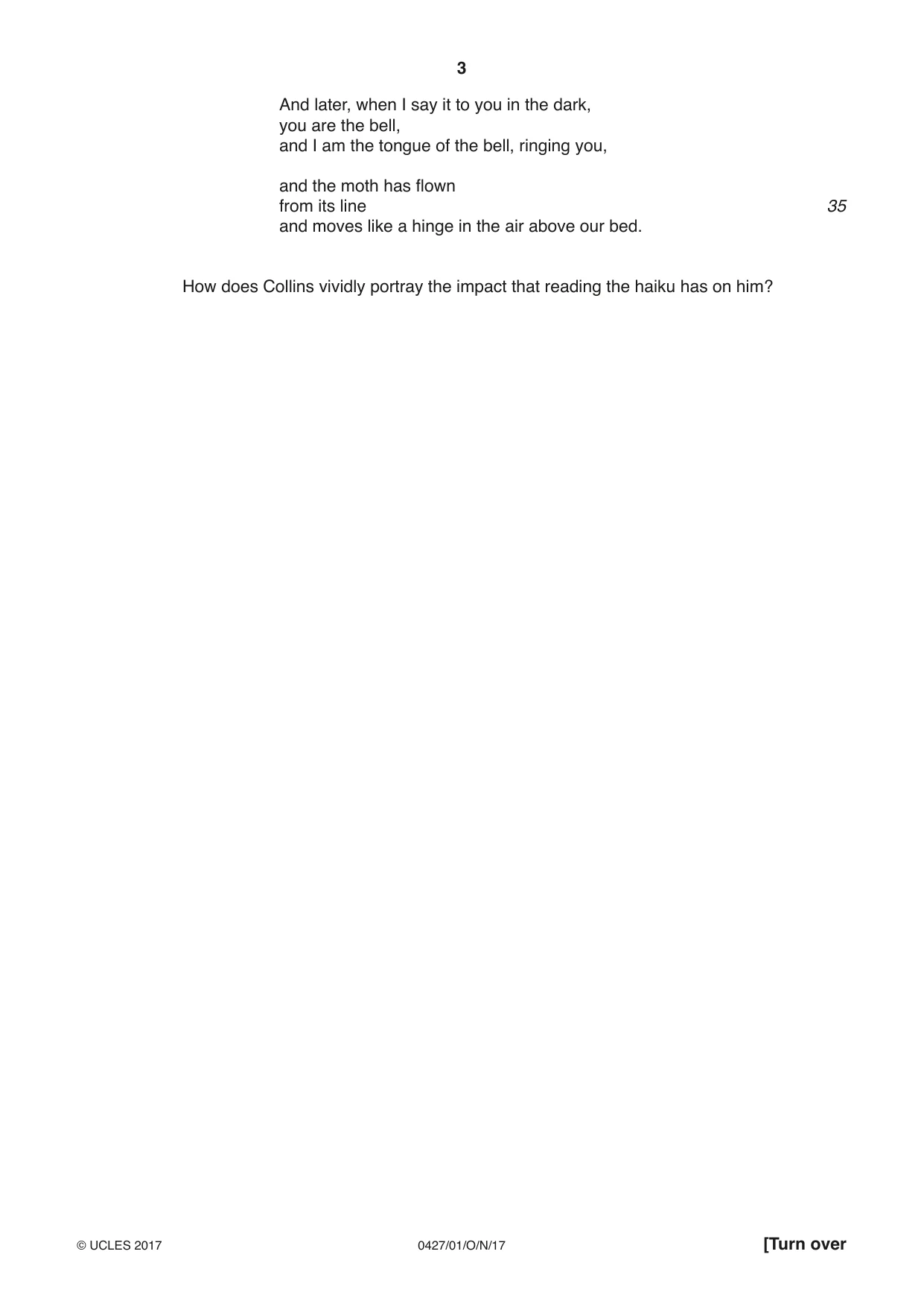 Cambridge IGCSE English - Literature (BES) 0427 2017 Oct/Nov Paper 1 · Variant 0 question paper, page 3 of 20